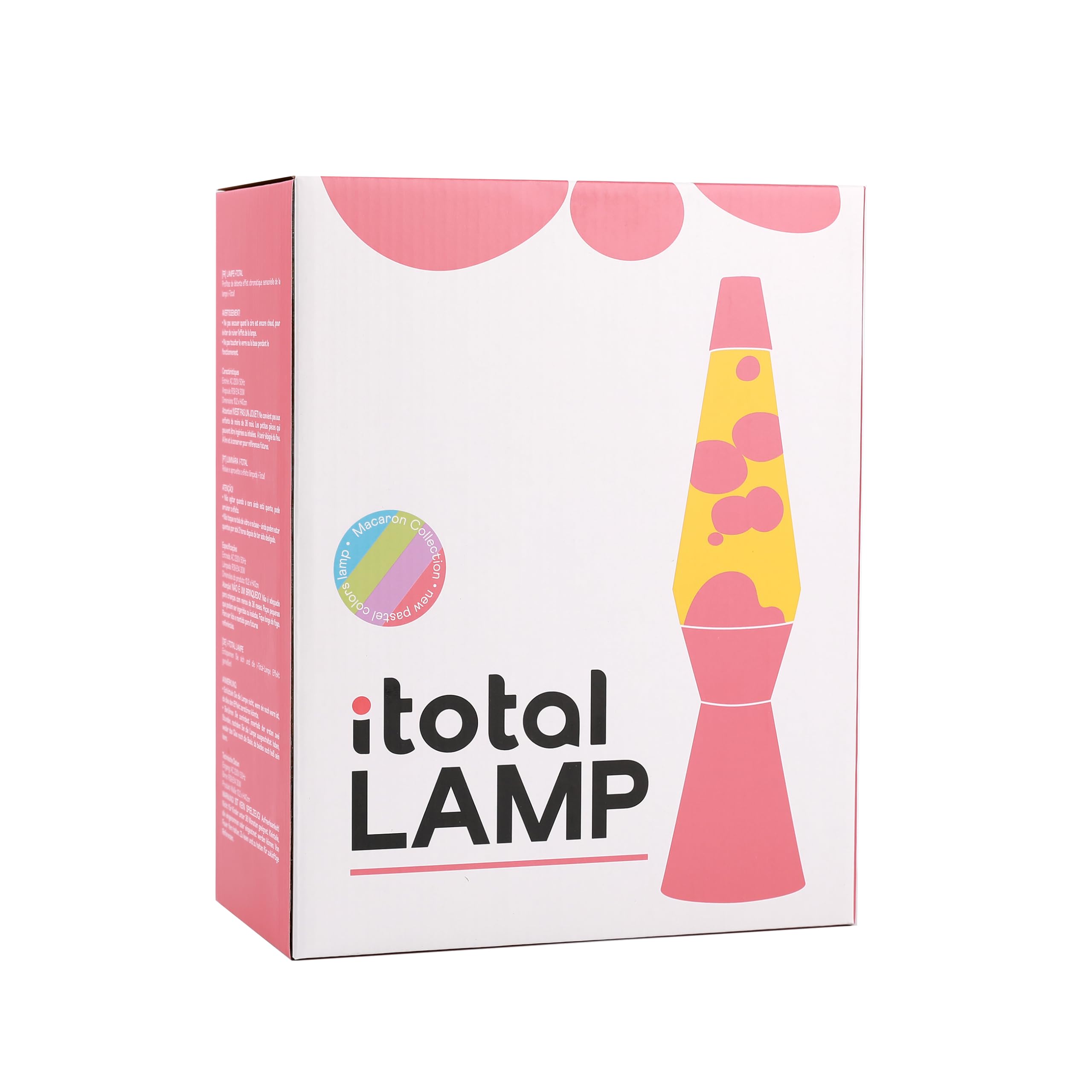 I-TOTAL Farbige Lava-Lampe Spaceship – Hypnotischer Blaseneffekt, Flüssiges Wachs, Dekorative Lampe (ROTER SOCKEL GELBER FLUSSIGKEIT ROTEM WACHS)