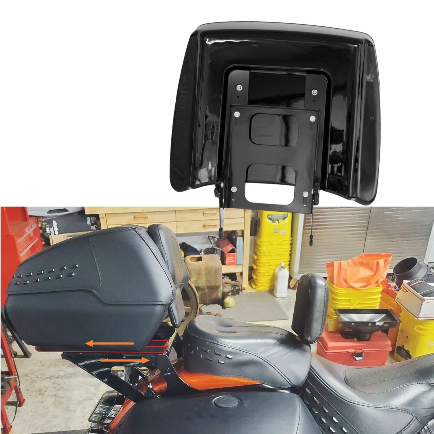 Harley Tour Pack Harley Davidson - Detachable Trunk Mount For 2009-2013  Touring Models Tour Pack Mounting Rack, image size:1500x1500