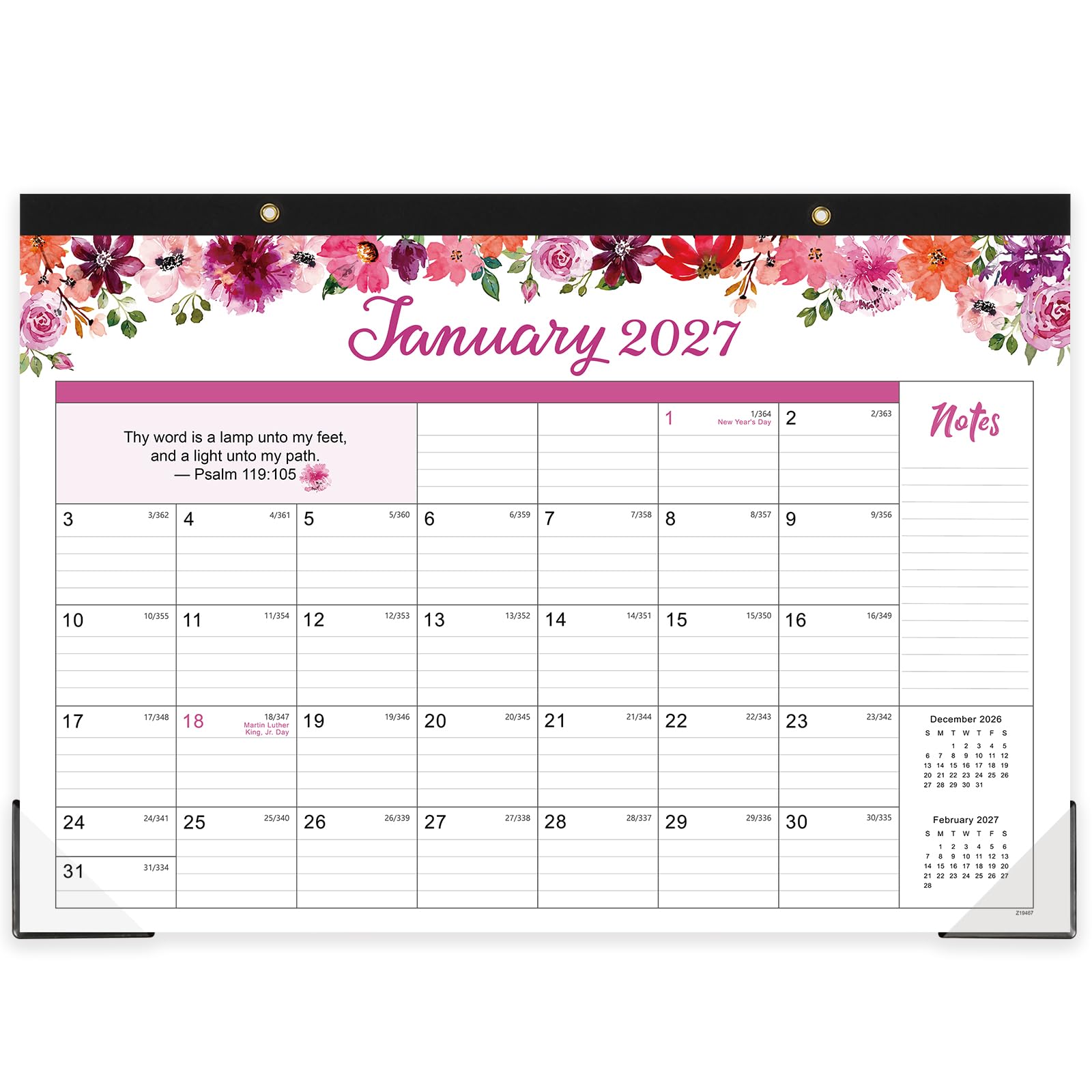2027 Desk Calendar - Desk Calendar 2027, Jan. 2027 - Dec. 2027, 17" x 12"