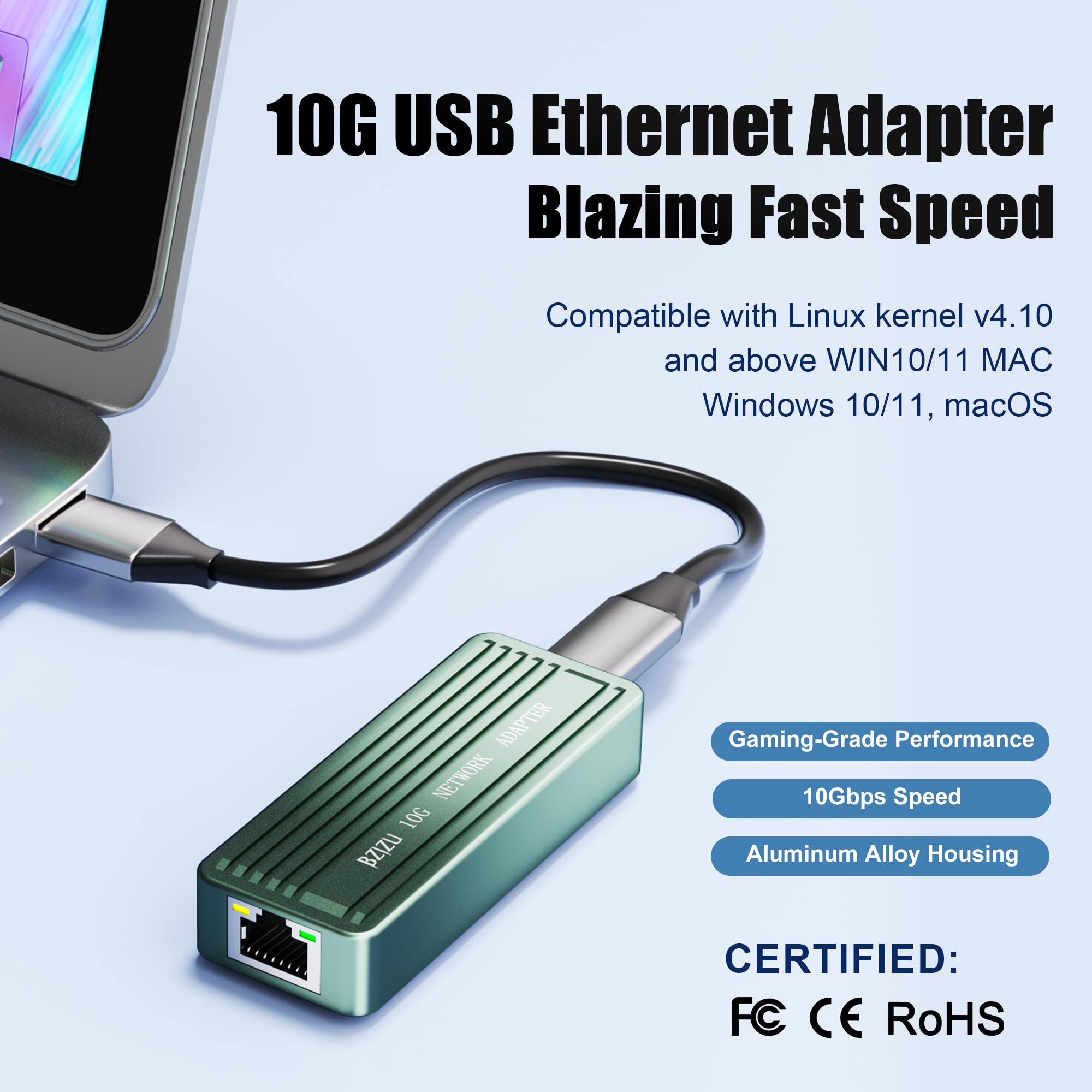 Amazon.com: USB C to 10GbE Ethernet Adapter, 10G Network Dongle