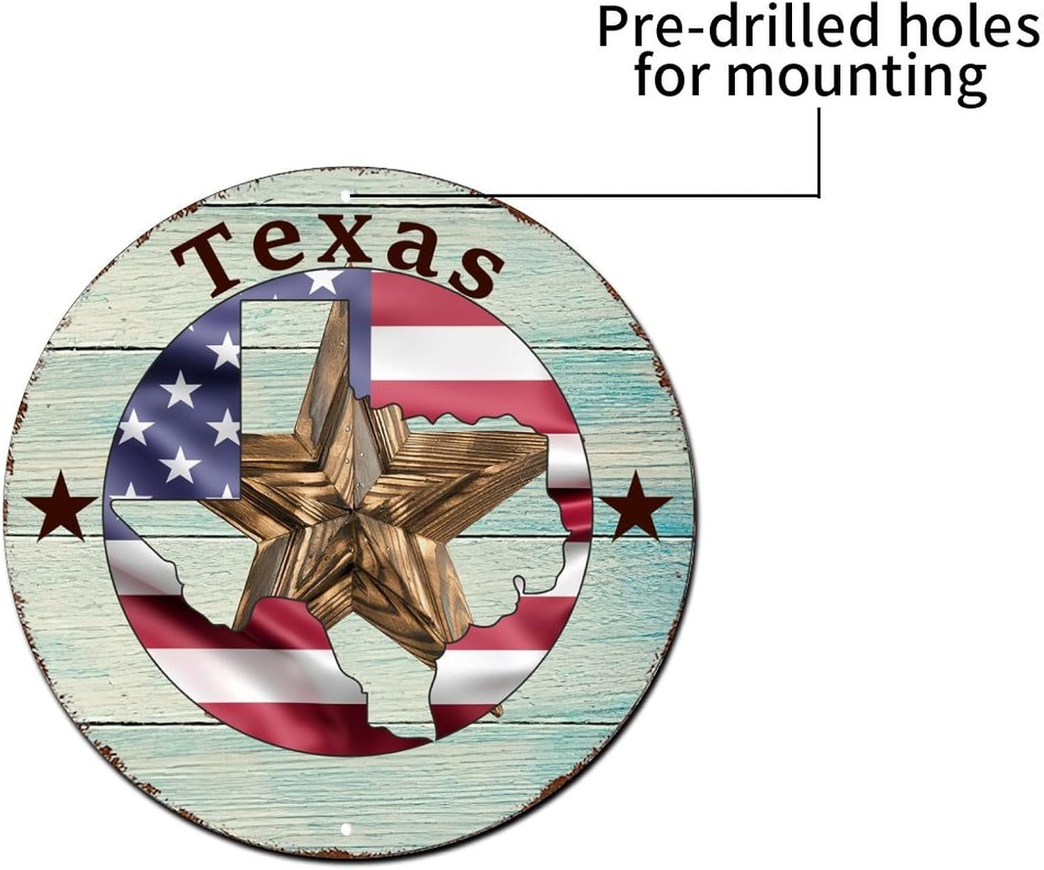Personalized Texas Independence Day Metal Tin Sign Barn Stars for Outside Tin Signs Retro Texas Decor For Home Metal Street Sign 9in for Hanging to Display in Your Home Bar Garage Or Restaurant image 3