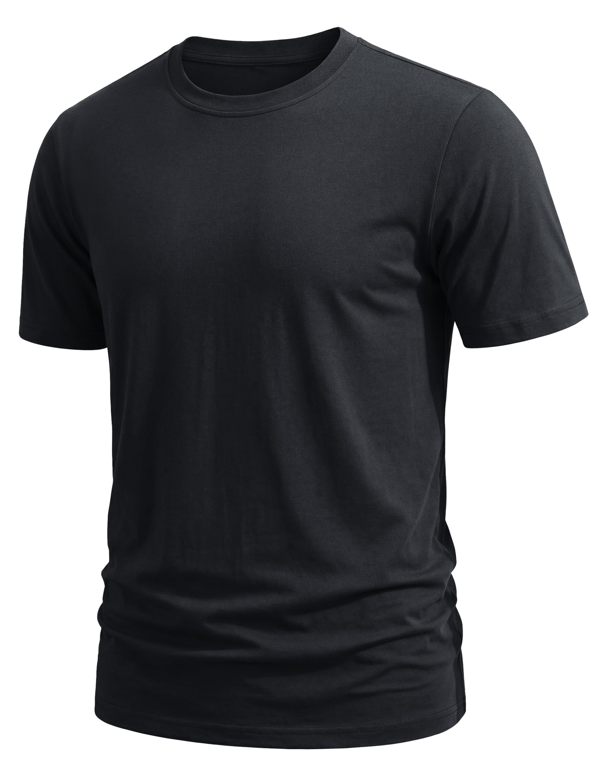 TACVASEN T Shirt Herren Kurzarm Baumwolle T-Shirt Rundhals Sommer Tshirt Regular Fit Basic Tops Weiches Casual Oberteil