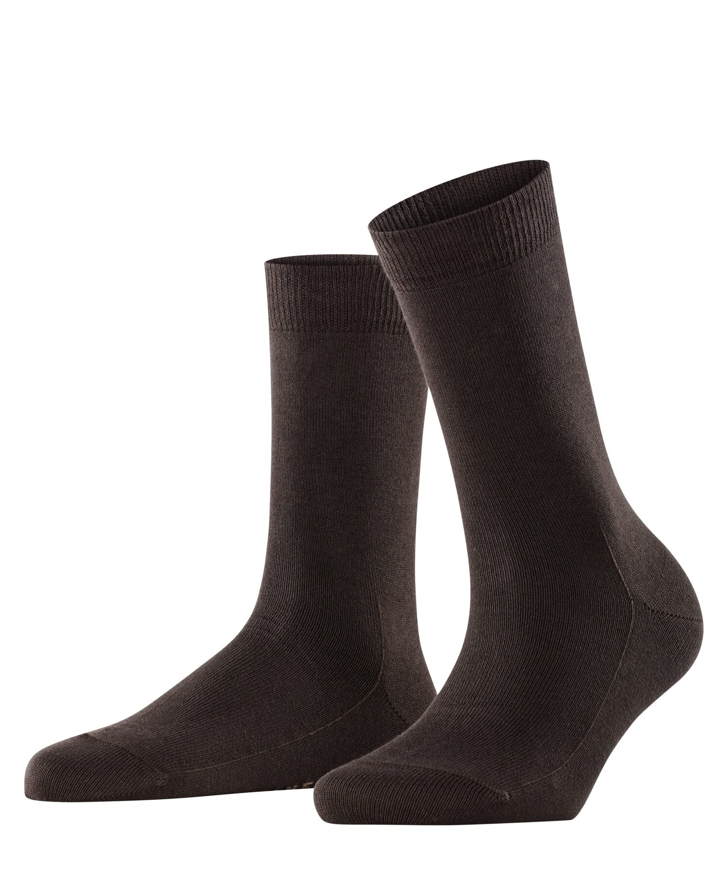 Falke Women's Brown Dark 5239 Family W So Sustainable Cotton Plain 1 Pair Socks, 2.5-5