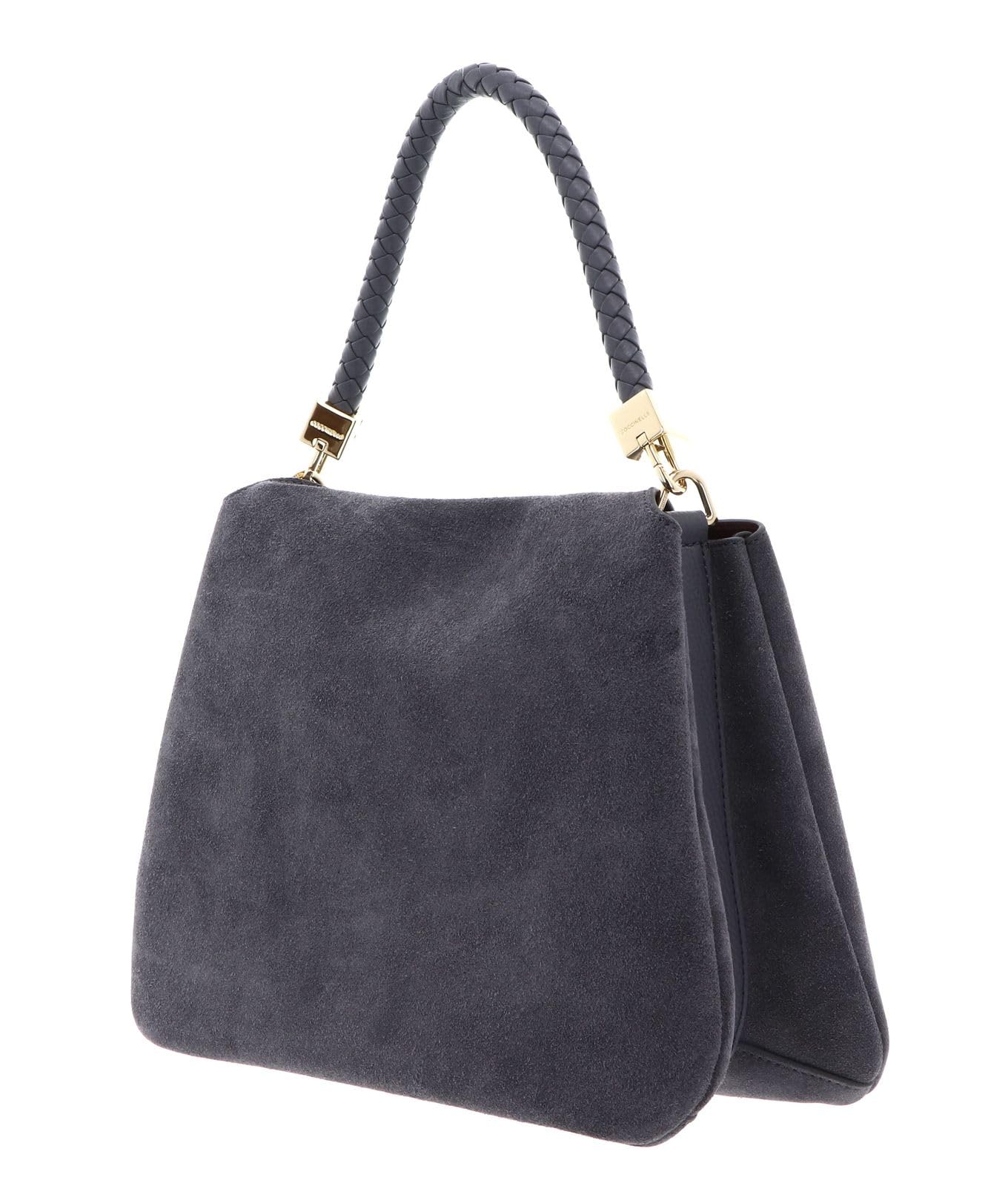 Coccinelle Skórzana torebka na ramię Tiggy Handbag Suede Leath/Grained Le. Stove/Stove szary kadet