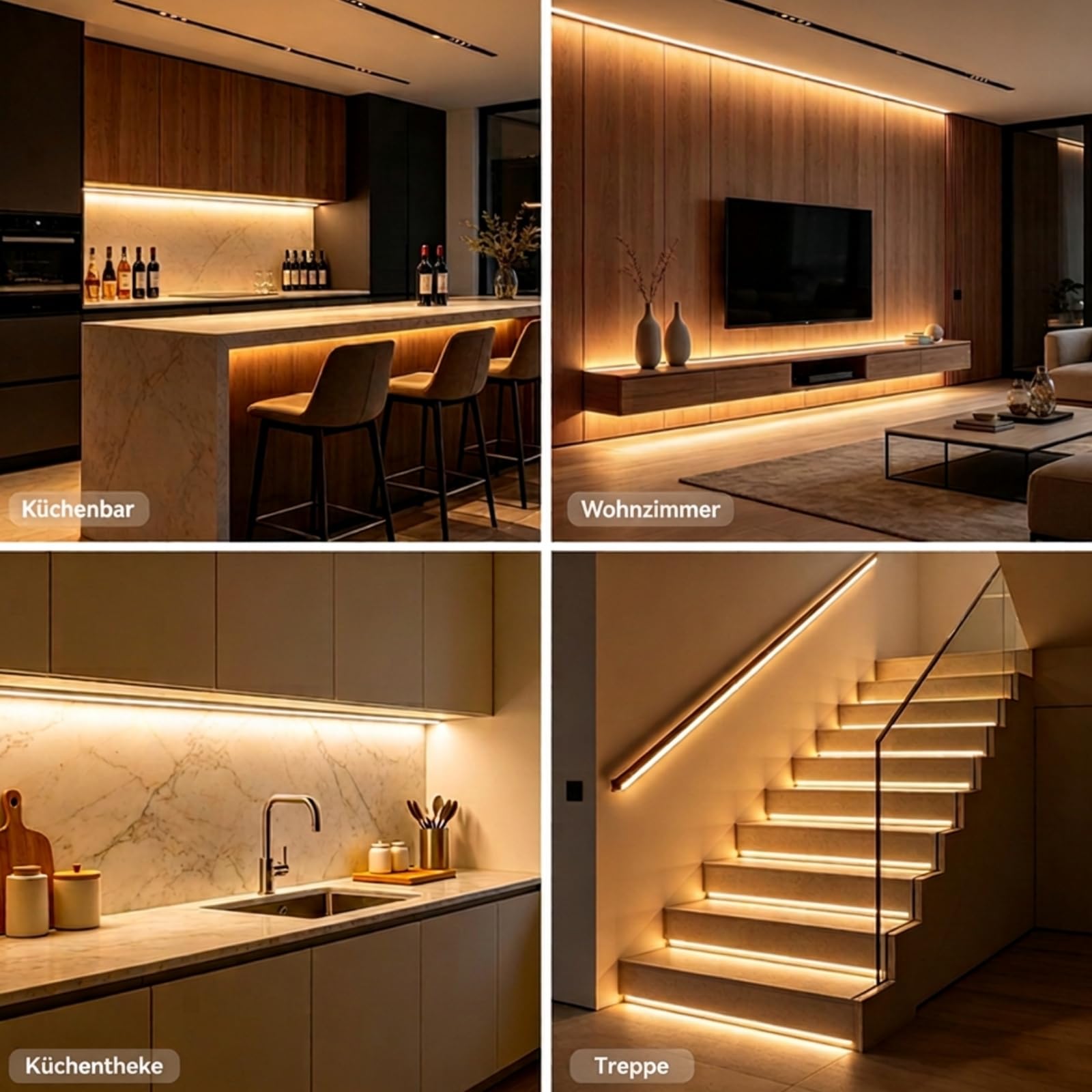 iNextStation COB LED Streifen 10M, dimmbar, Wasserdicht, 3000K Warmweiß