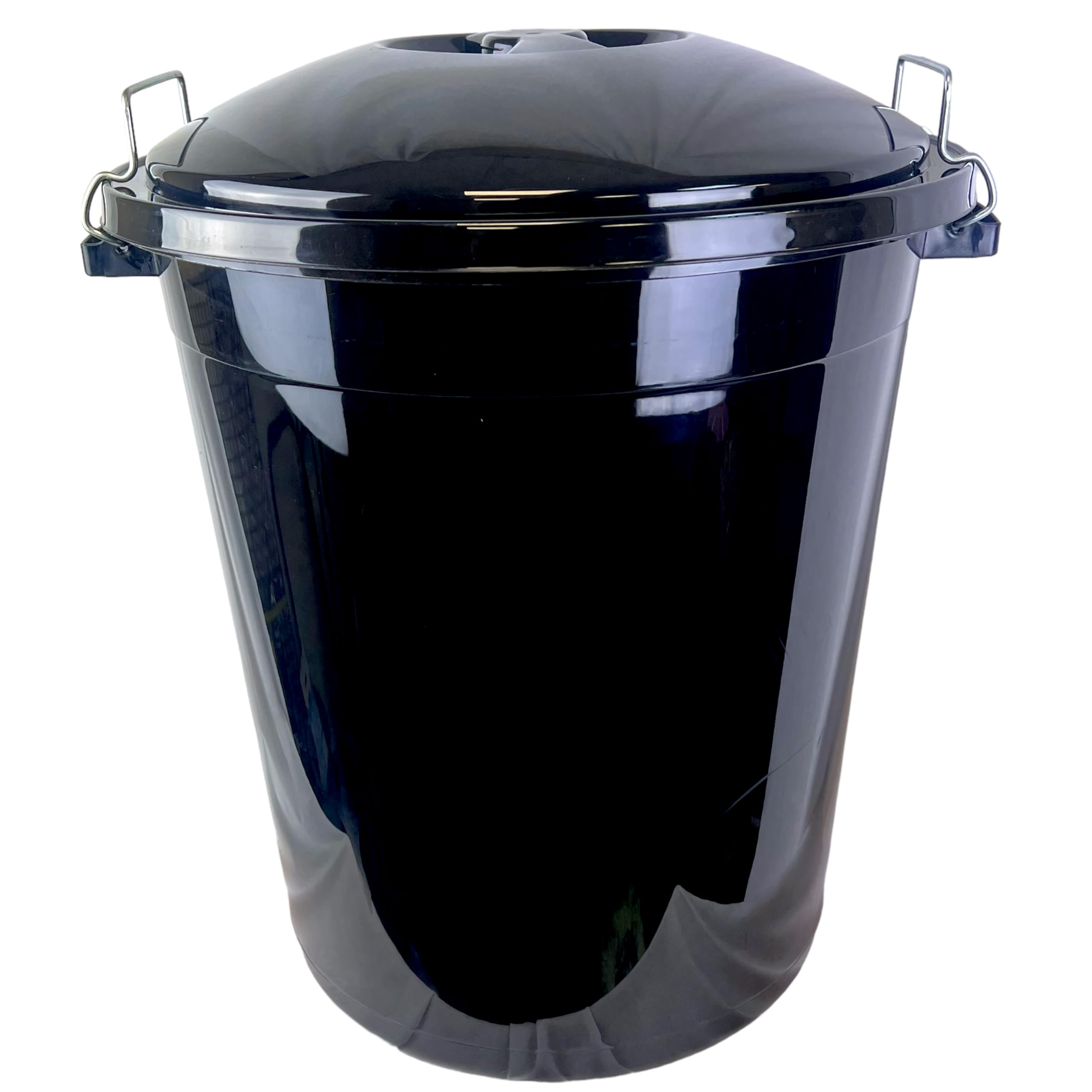 Srendi® 50L Hygienic Plastic Bin/Waterproof/Rodent Proof/Ideal for Outdoor/Animal Feed/Food/Storage/Flour Locking Lid (Black)
