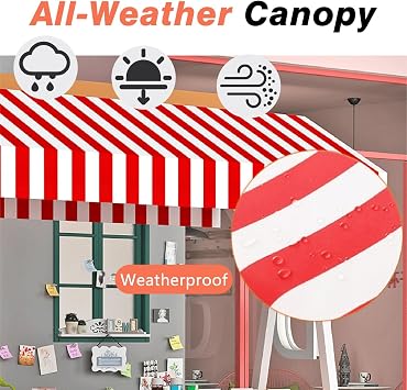 Mobile Cart Vending Stand with Wheels, Foldable Farmers Market Stall Kiosk for Sale Cakes/Fruits/Flowers/Thrift, Street Booth Vending Trolley