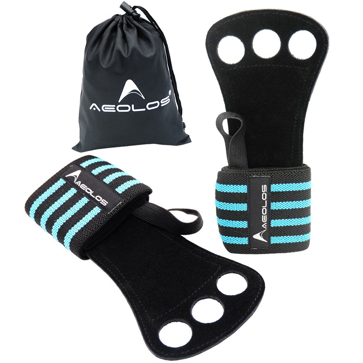 AEOLOS Gymnastics Hand Grips/Crossfit Gloves with Wrist Wrap Support