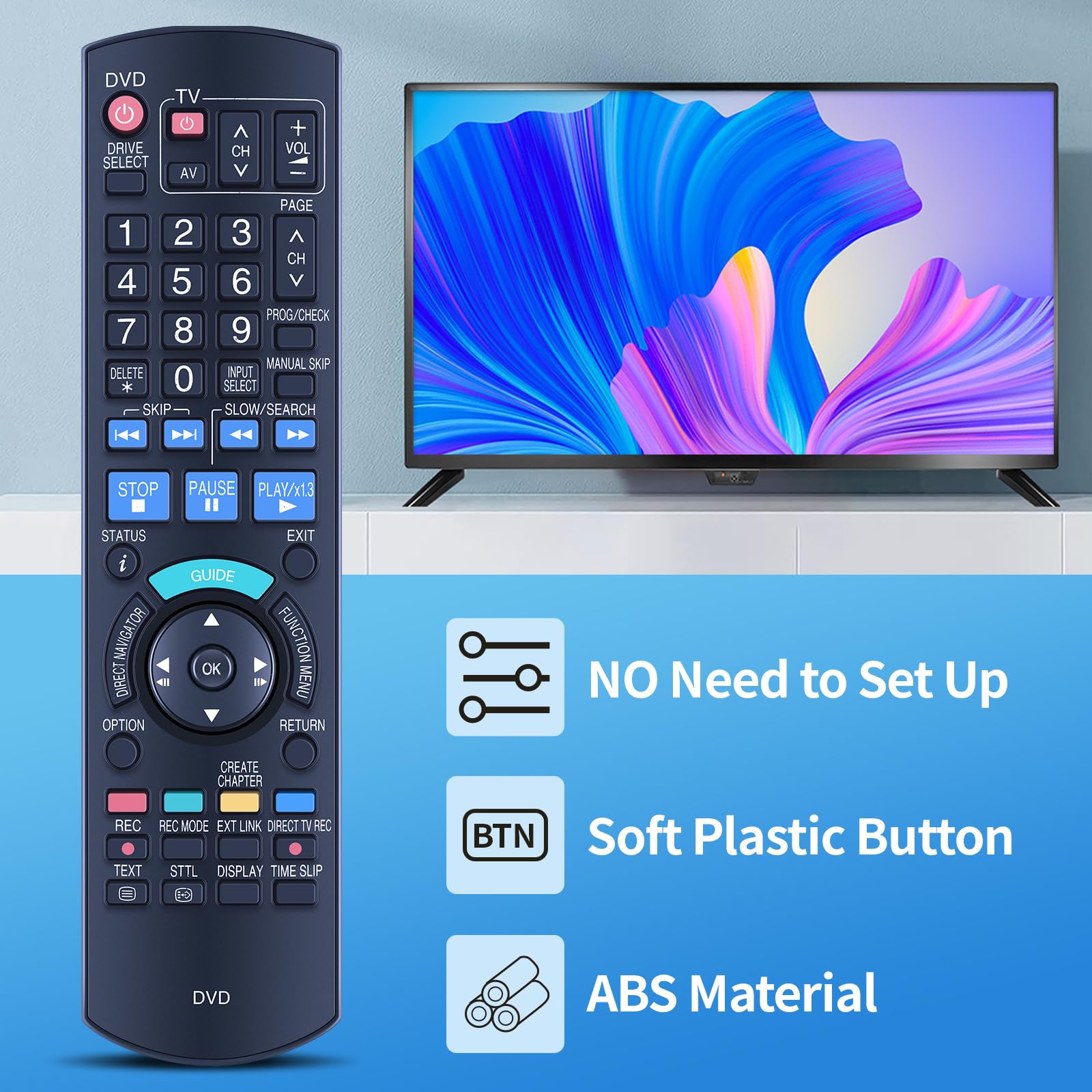 Suitable for Panasonic DVD Recorder N2QAYB000127 Remote Control - Image 3