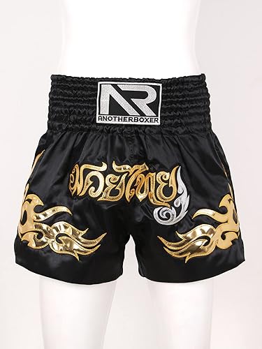 Miniatura 3 de Pantalones cortos de boxeo Muay Thai para hombre con cordón para entrenamiento de artes marciales y artes marciales
