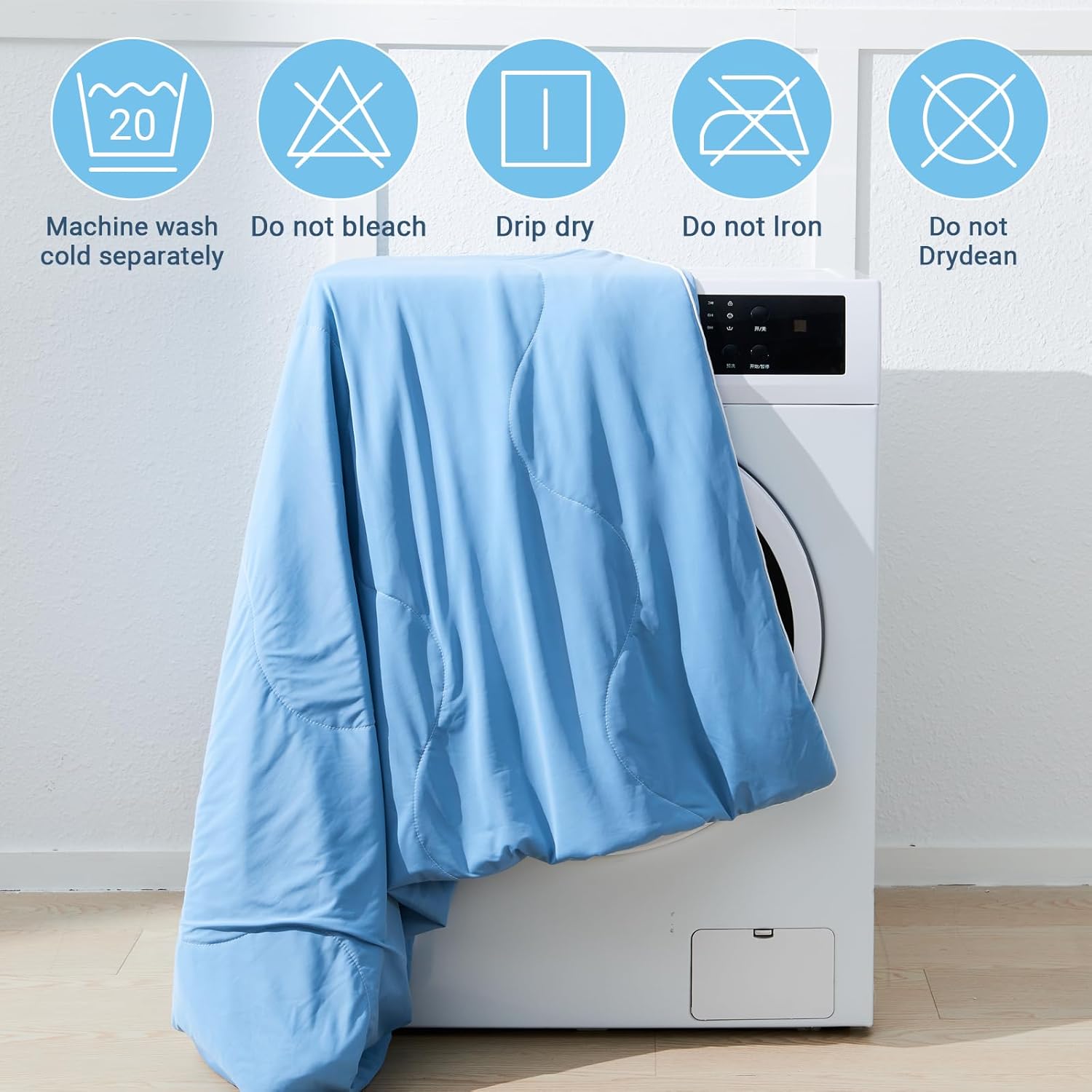 Cooling Blanket Comforter Queen Size, Cooling Blankets for Hot Sleepers and Night Sweats, The Cold Blanket for Queen Size Bed, White Summer Blanket Breathable Soft. - Image 8