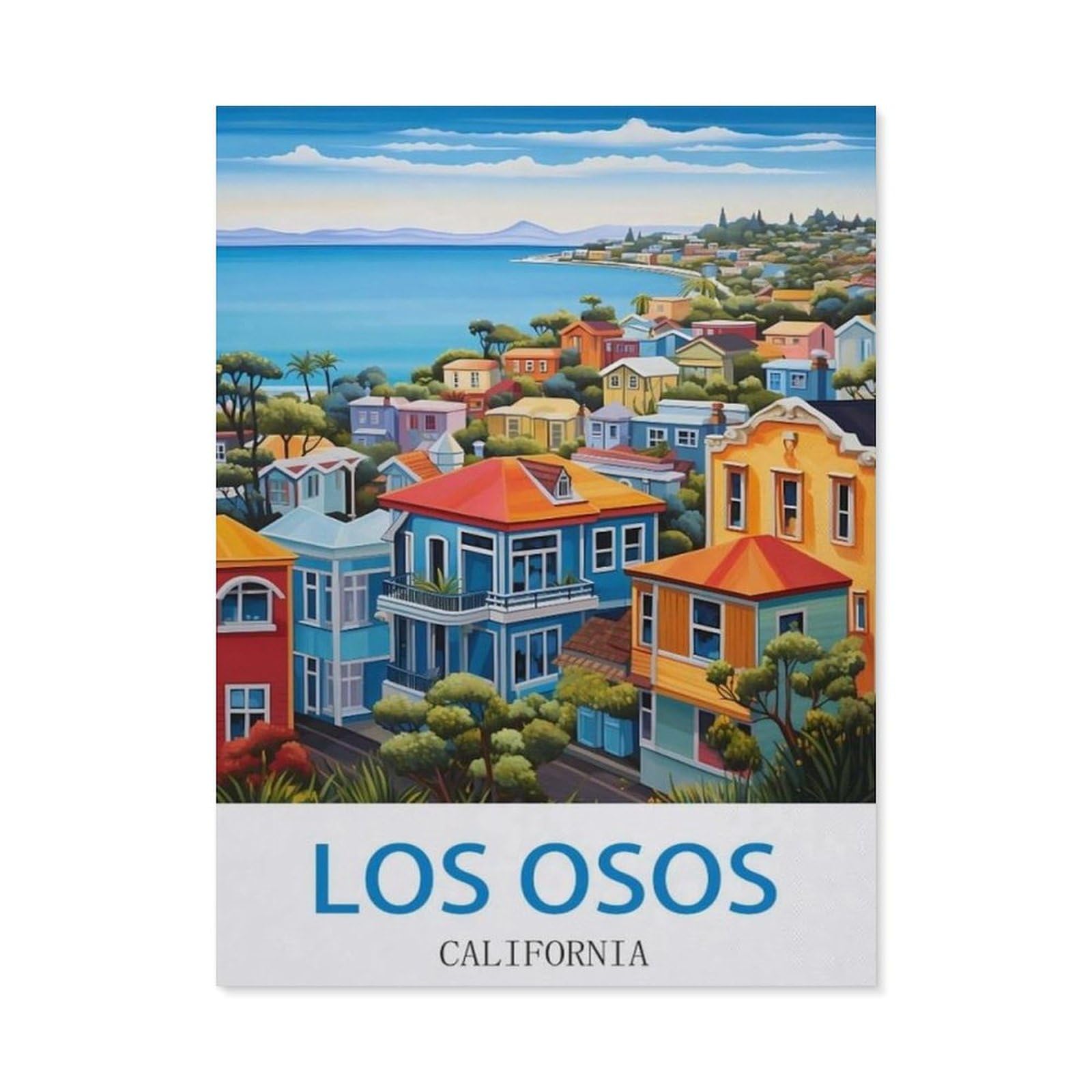 BEAYODKP DIY 5D Diamond Painting Kits，Los Osos California，Diamond Painting for Beginner Adults Rhinestone Numbered Diamond Arts Home Wall Decor（50 x 60 cm/19.68 x 23.62 inches）-CM63