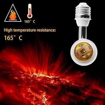 E26/E27 Light Socket Extender, 4.5 Inch Extension,Adjustable Vertical 90Horizontal 360, 100V - 250V, Max 150W, Medium Screw Base Light Converter Socket Extender,2-Pack