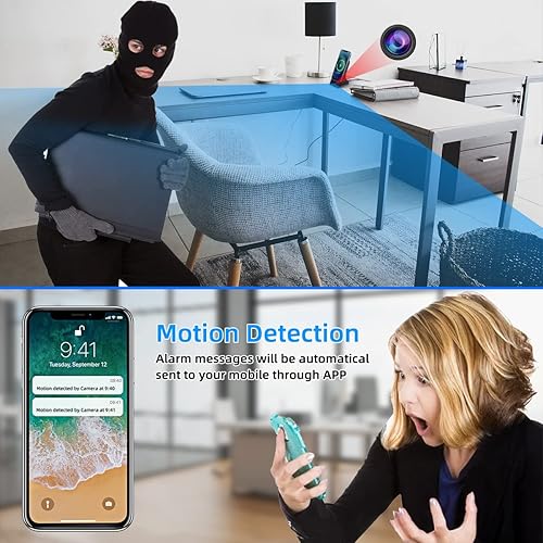 Miniatura 5 de LIZVIE Cargador de teléfono Cámara oculta, cámara espía inalámbrica, cámara HD 1080P con control de aplicacióndetección de movimiento visión