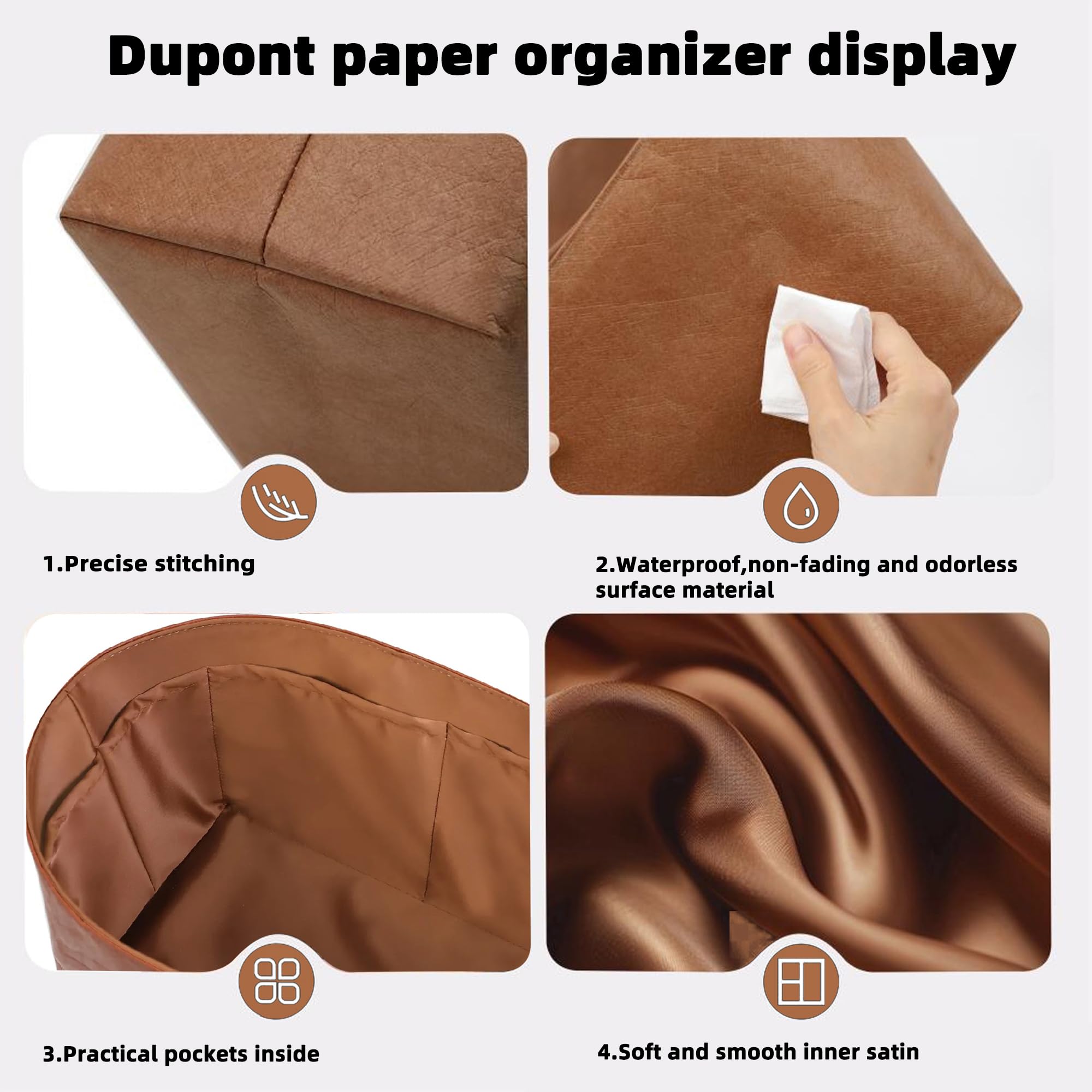 DGAZ Ligero Organizador Interior para Speedy Trunk, Inserto de Bolso, Gold
