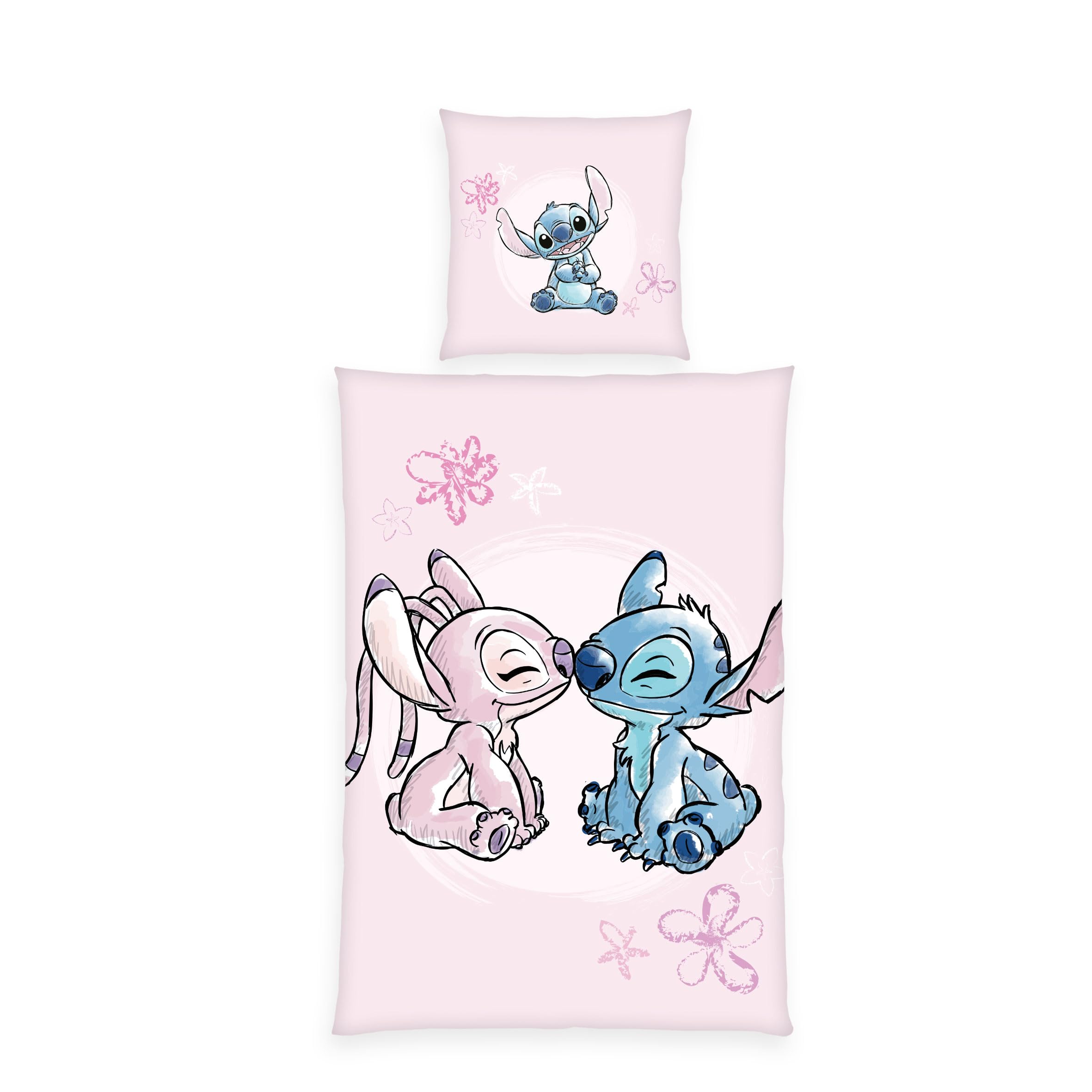 Parure de lit Stitch réversible en coton pour décorer la chambre