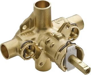 Moen PosiTemp 2570 4-Port Brass Rough-In Shower Valve with Stops - Pressure Balancing for Tub/Shower