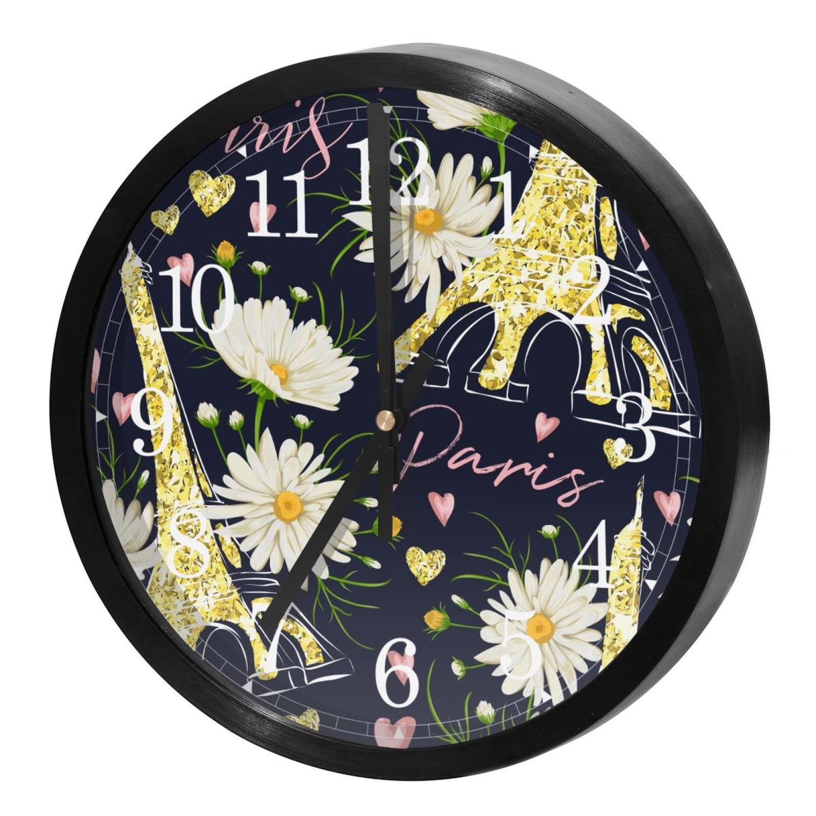 Horloge murale silencieuse sans tic-tac ronde et précise à piles