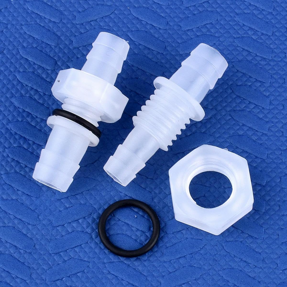 5 ~ 200 piezas M12~M16 a 8~12 mm PP conectores directos tuerca hexagonal junta tórica adaptador de bomba de aire tanque de acuario junta de manguera de agua de riego, 200 piezas con tuerca-9-M12-10