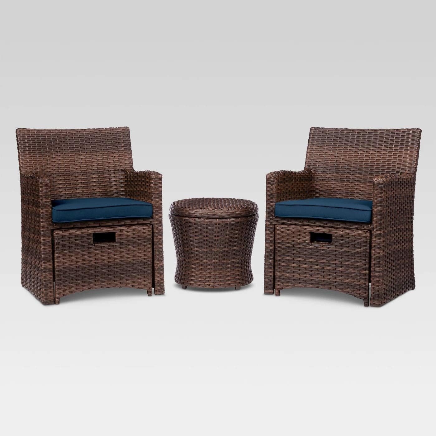 Threshold Halsted 5Piece Wicker Small Space Patio