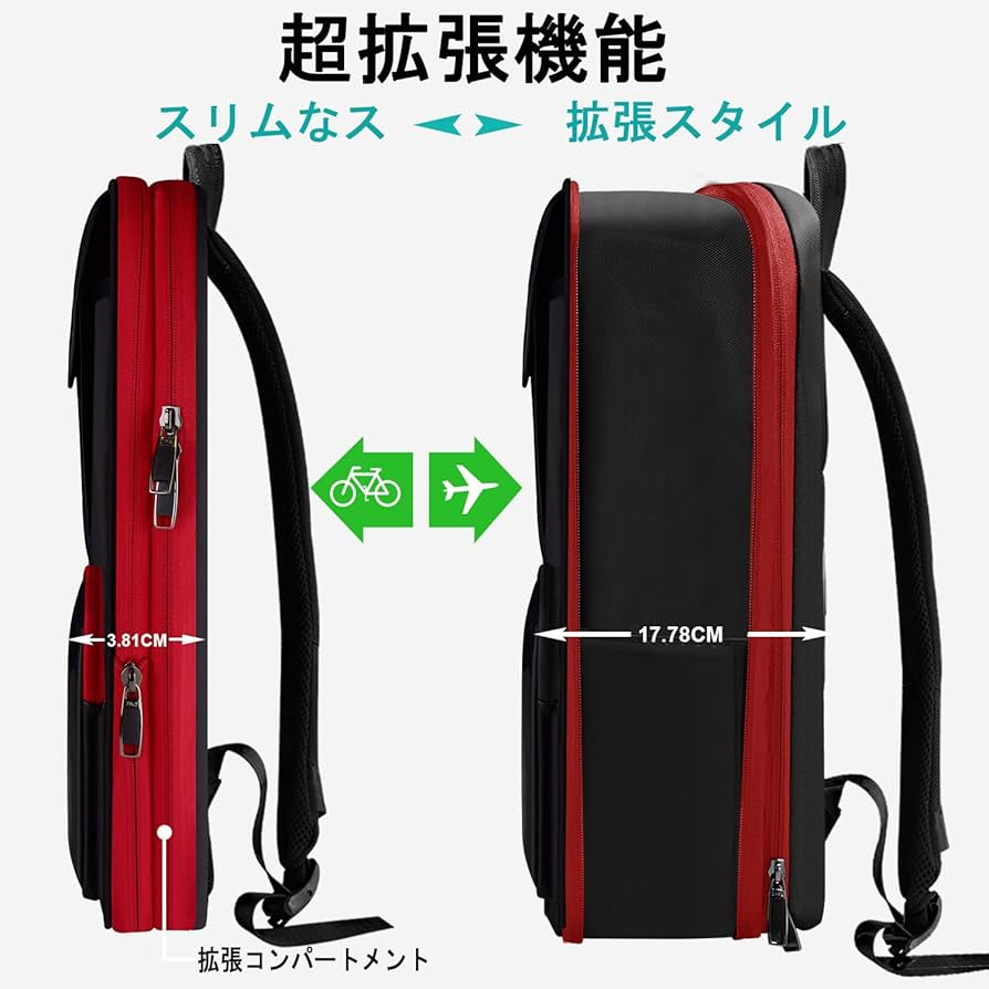 バッグ uni Amazon.co.jp: [ZINZ] スリム＆拡張型 ラップトップバックパック