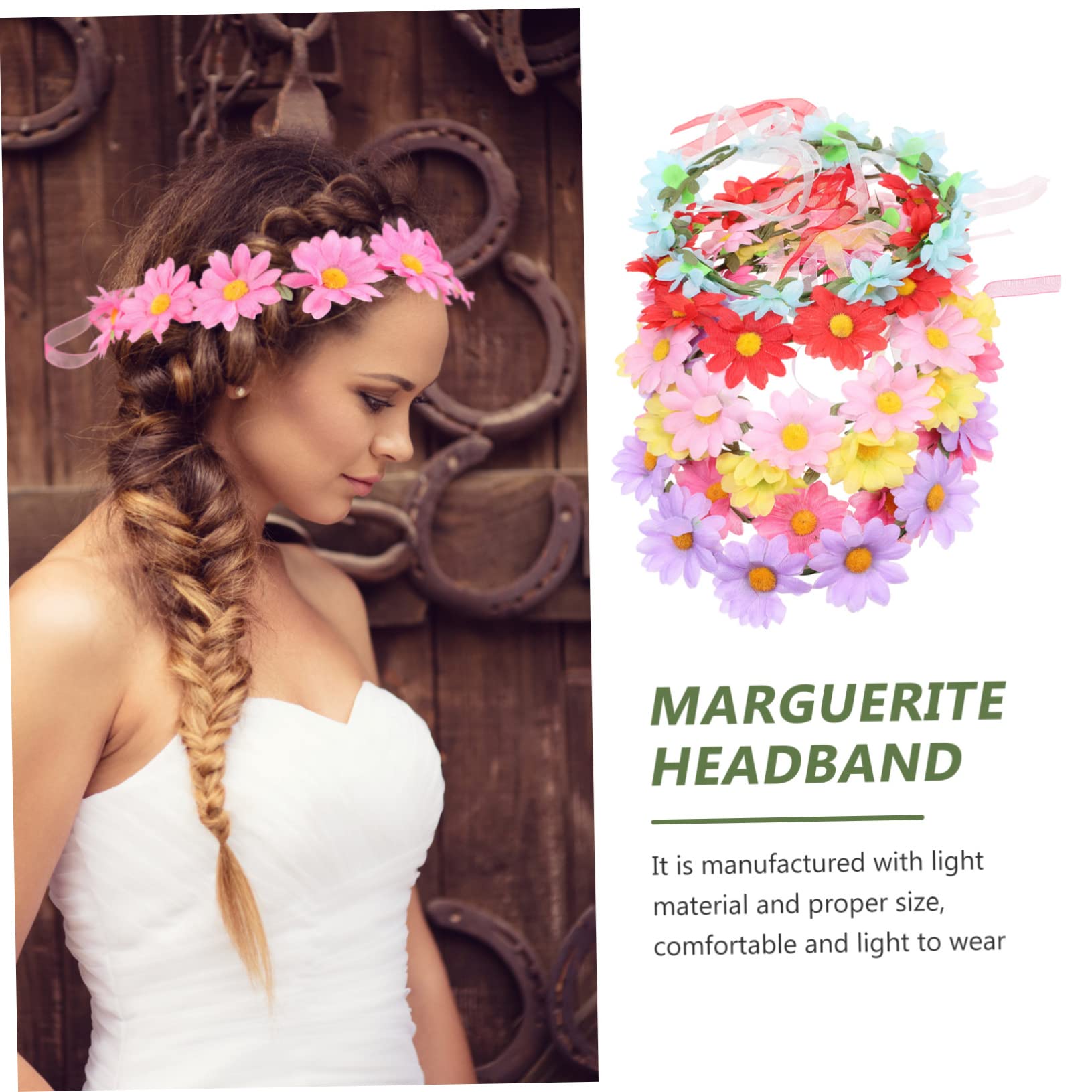 minkissy 12pezzi Marguerite Headband Per Donne e Spose Cerchietti Floreali Eleganti Per Cerimonie Feste e Foto Accessori Matrimonio Colori Mixati