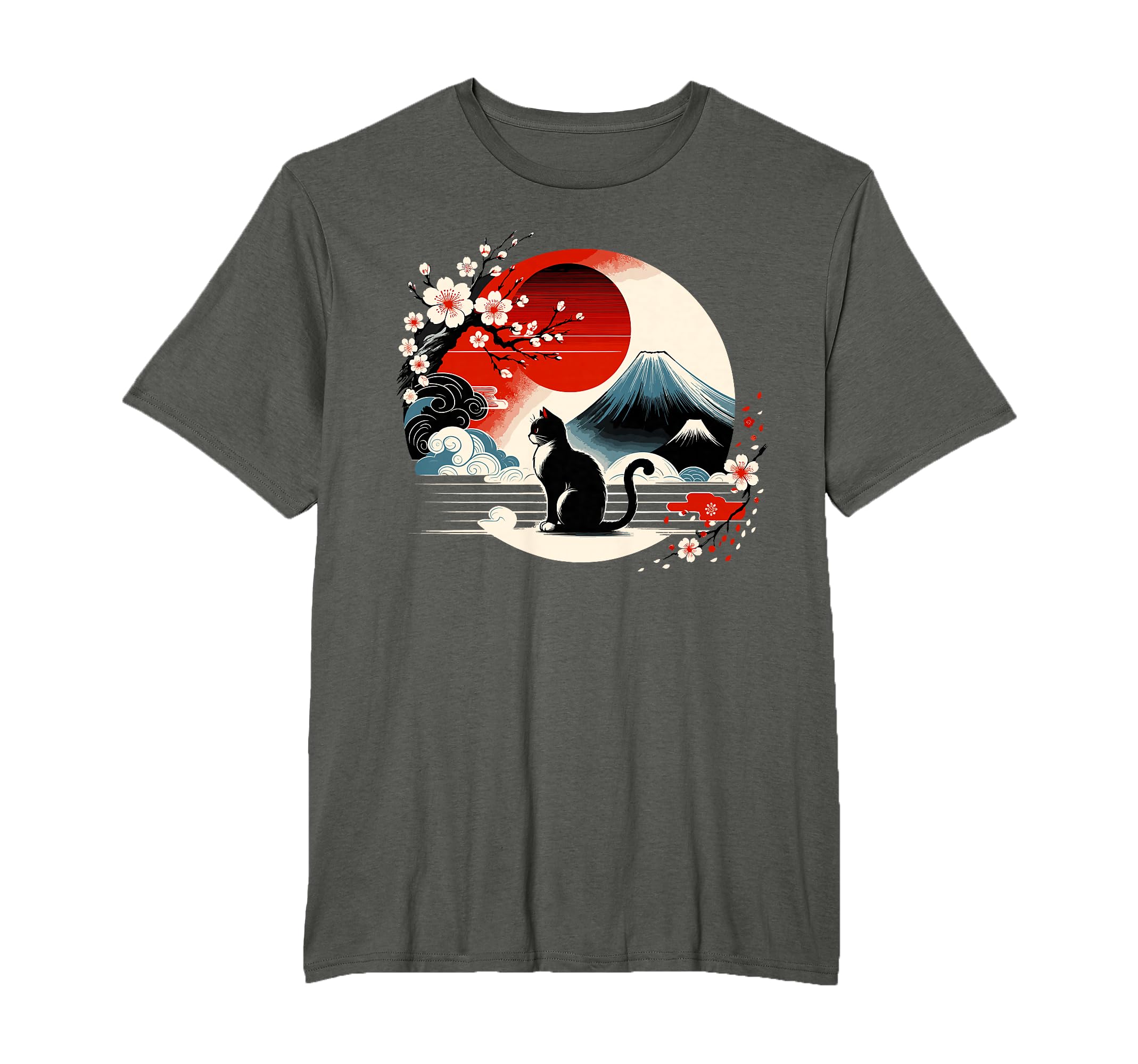 Kawaii Cat Anime Japanese Retro Men Women Kids Funny Cat T-Shirt