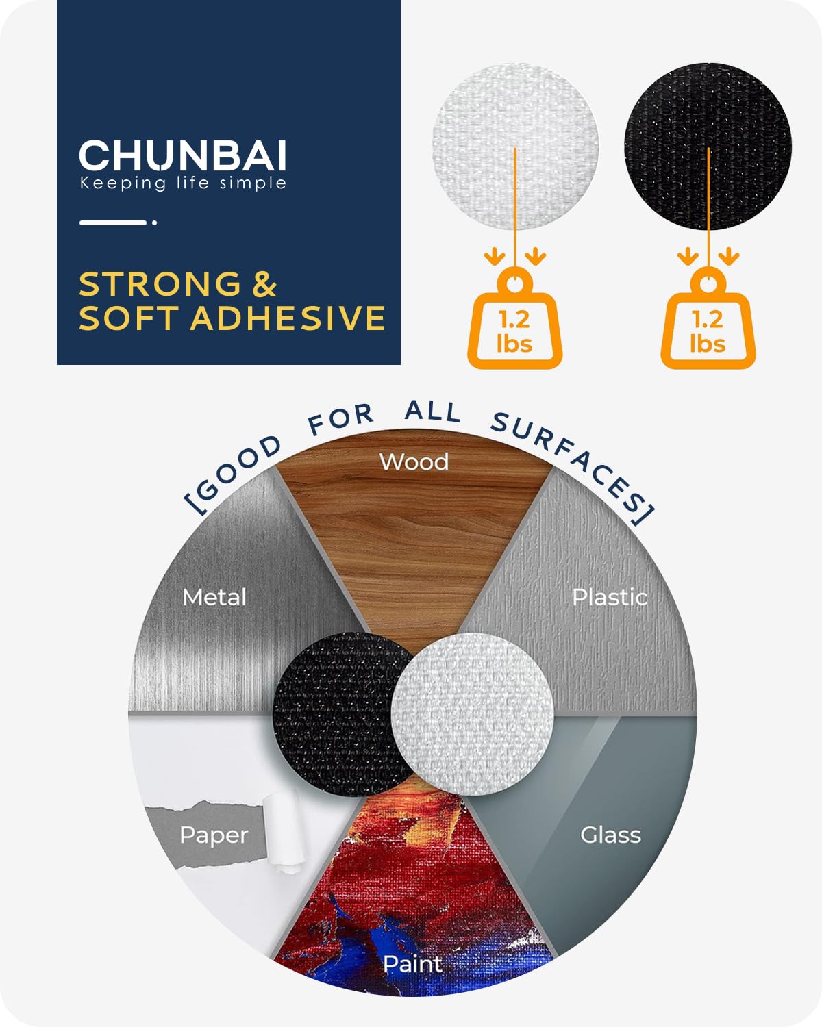 606 Pezzi Velcro Autoadesivo Tondo - 10mm E 20mm Nero Per Decorazioni Pareti, Foto E DIY - Foto 5