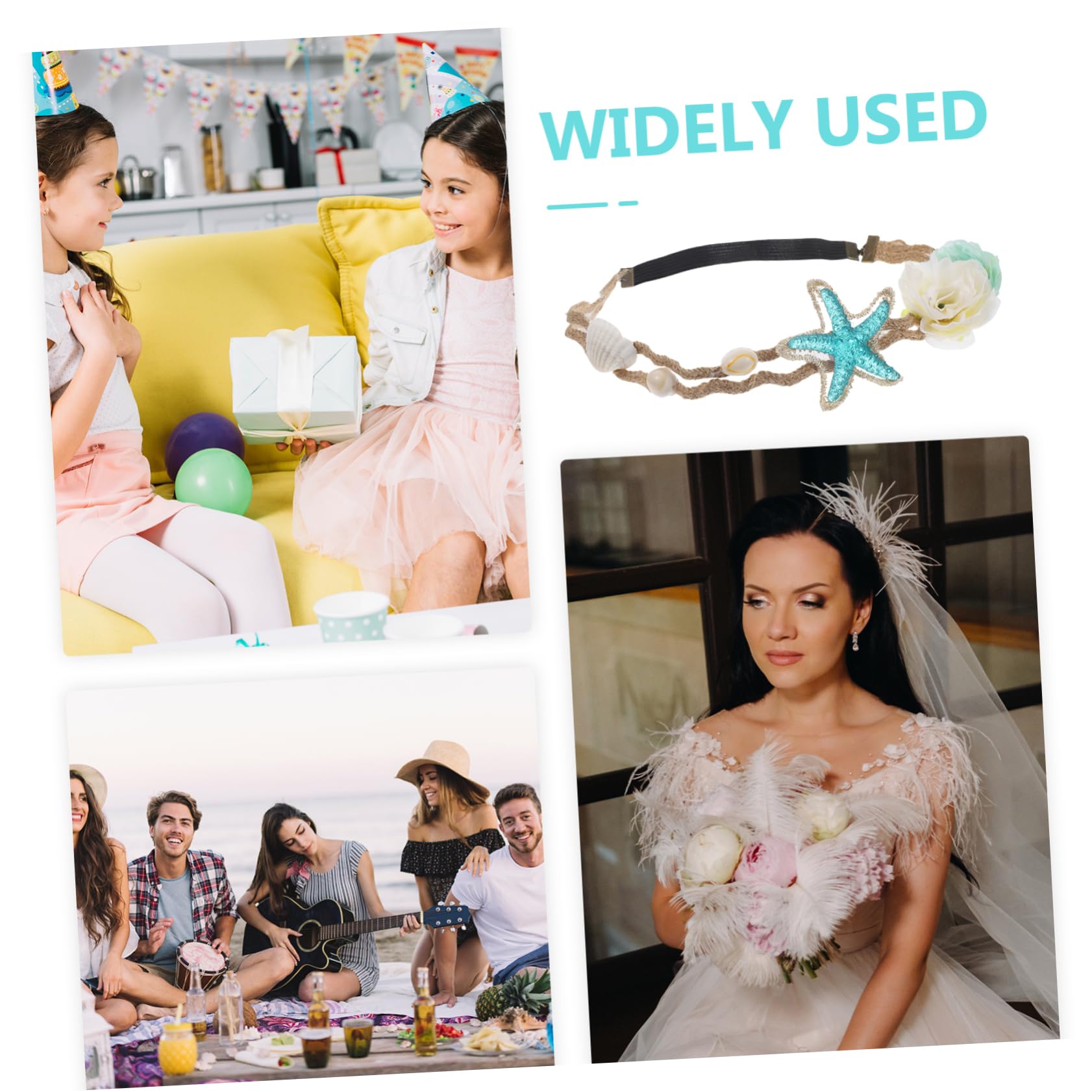ABOOFAN 6pezzi Accessori Per e Stella Eleganti Headband Per Donne Decorazioni Per Matrimonio e Feste Per Cerimonie e