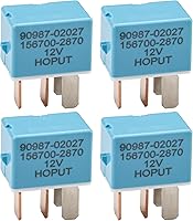HOPUT 4-Pin AC Relay Pack of 4, 90987-02027 90080-87026 Compatible Toyota Lexus Camry, 12V Plug & Play Replacement