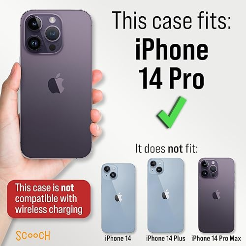 Miniatura 4 de Scooch Wingmate - Funda para iPhone 14 Pro con tarjetero y ranura oculta para tarjetas y protección RFID para hasta 4 tarjetas, protección contra