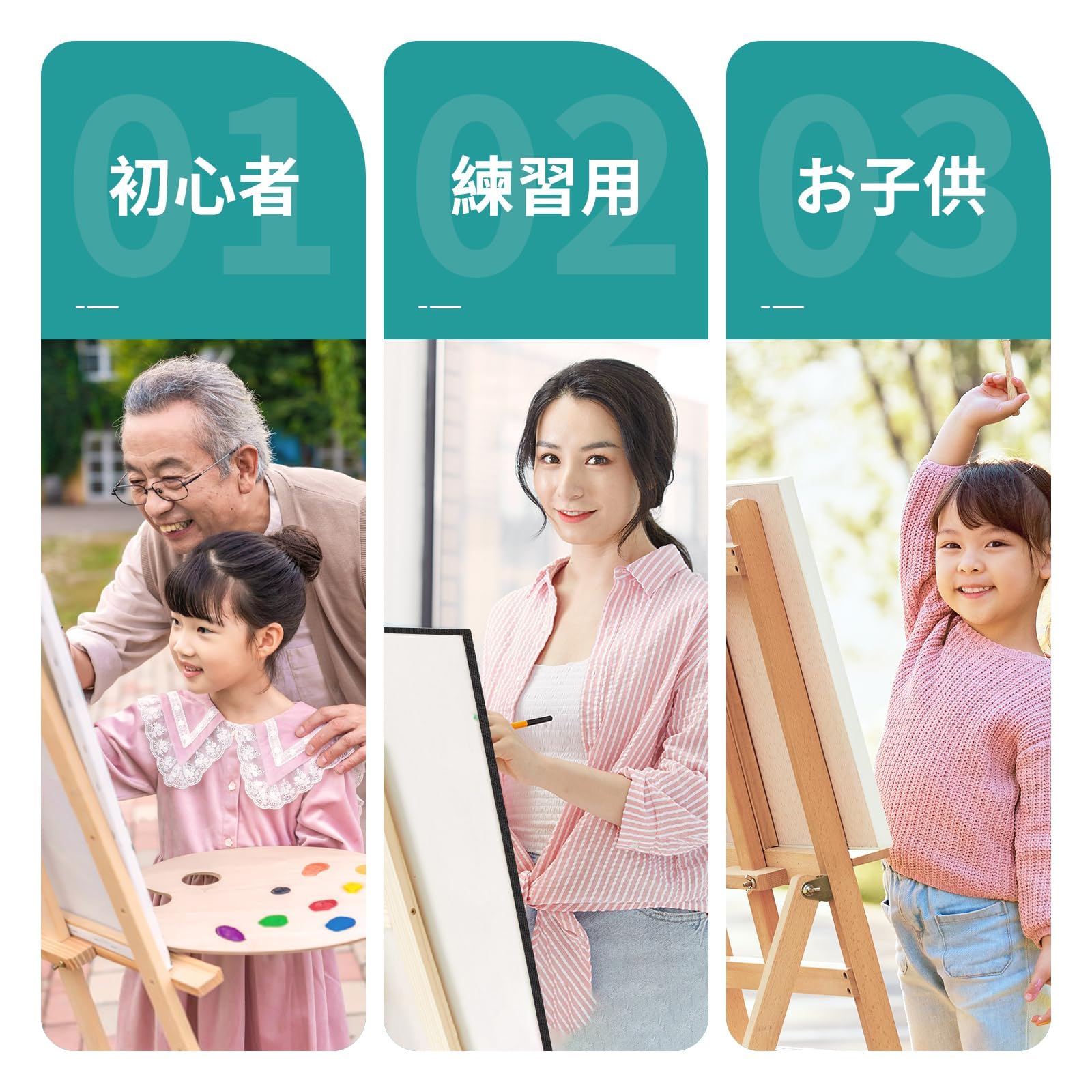 Amazon.co.jp: キャンバス 黒 S0 18x18xcm 中目 油絵・アクリル・水彩