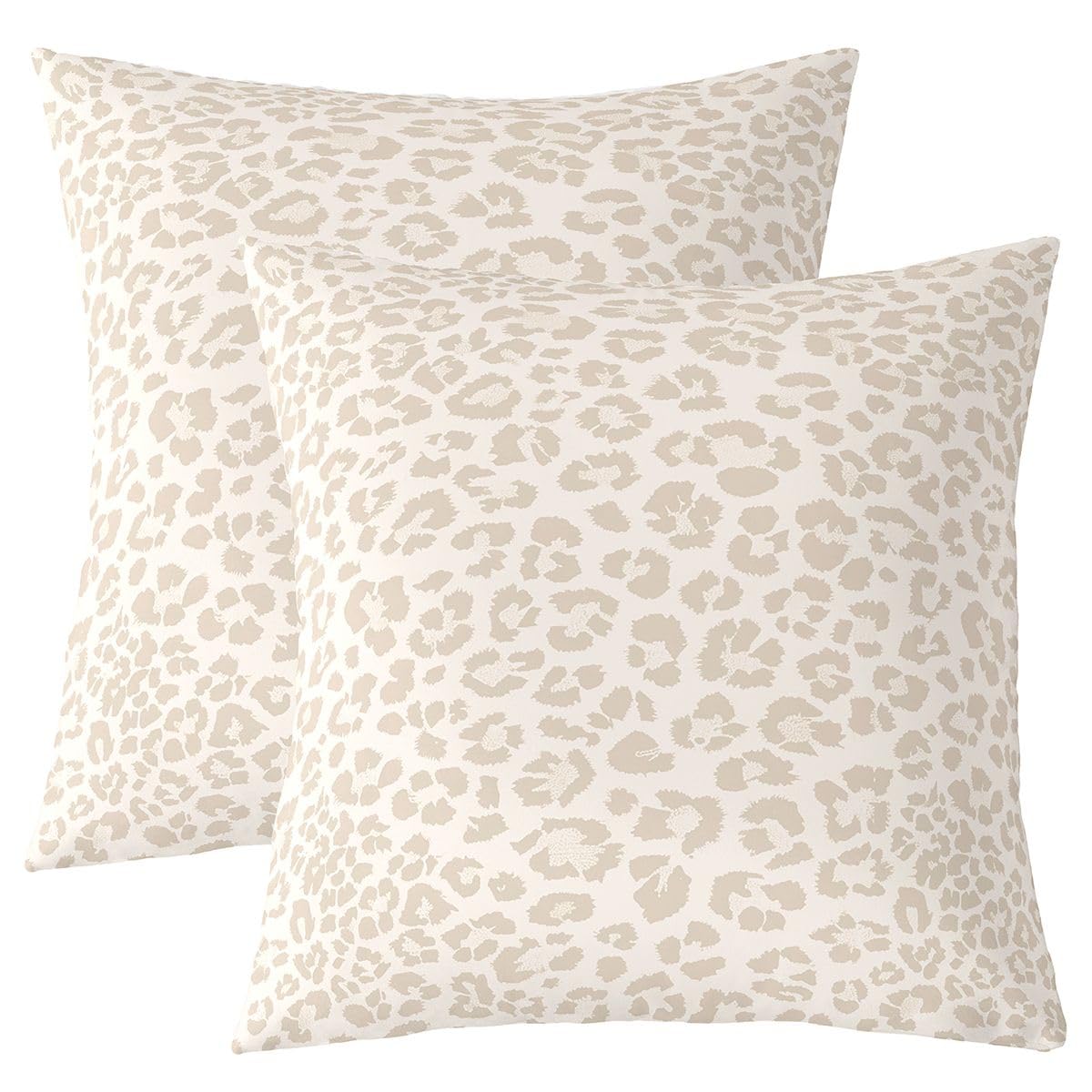 Homemissing Beige Leopard Pack of 2 Cushion Covers 60x60 cm Decor