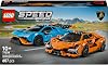 LEGO Speed Champions Lamborghini Revuelto and Huracán STO 77238 – Dual Model Car for Kids Ages 10 and Over, Detailed Race Cars and Game and Exhibition Production Set with Driver Figures (607 Pieces)