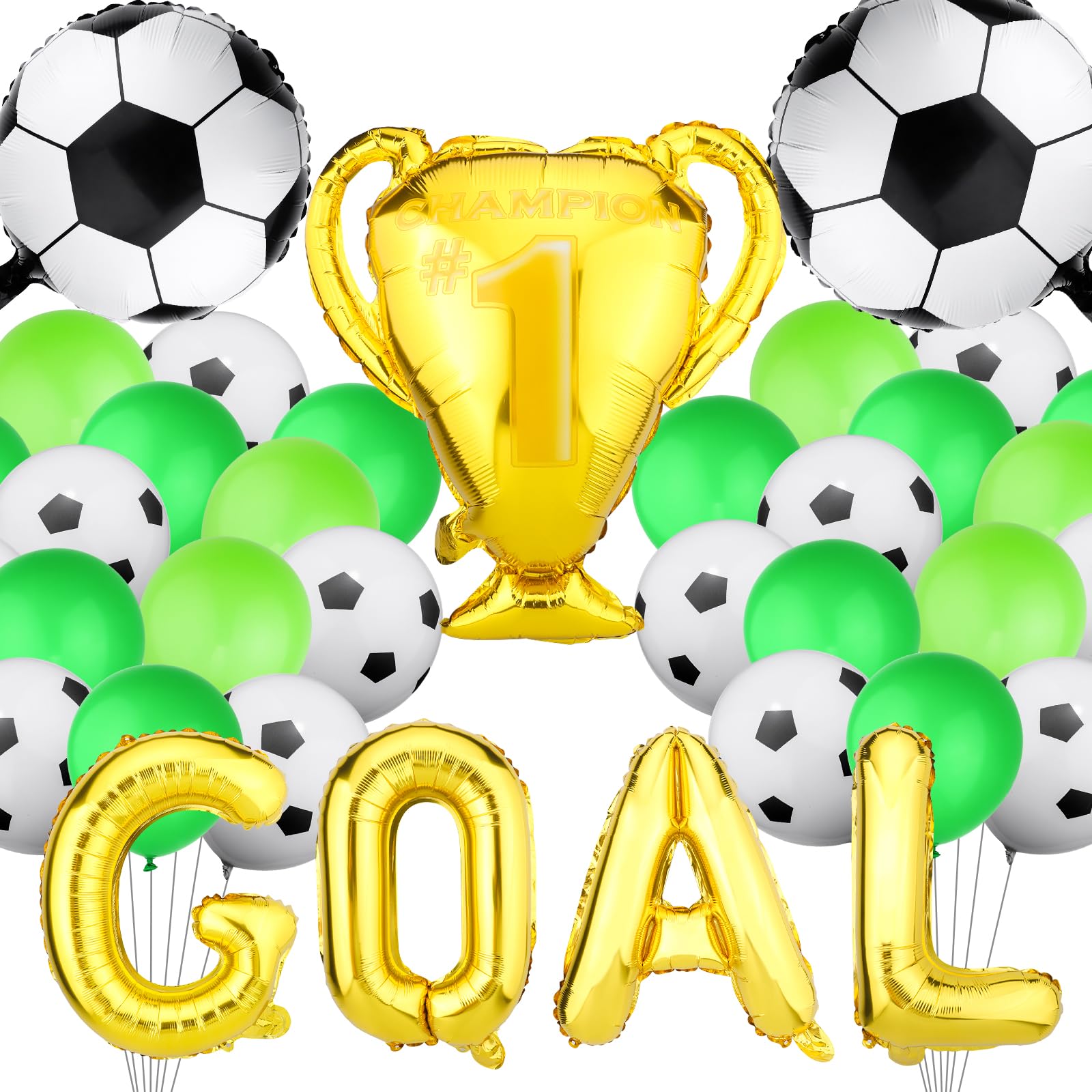 Soccer Balloons Soccer Party Decorations GOAL Trophy Balloons for Mens Boys Soccer Birthday Party Sports Theme Party Football Theme Party Supplies