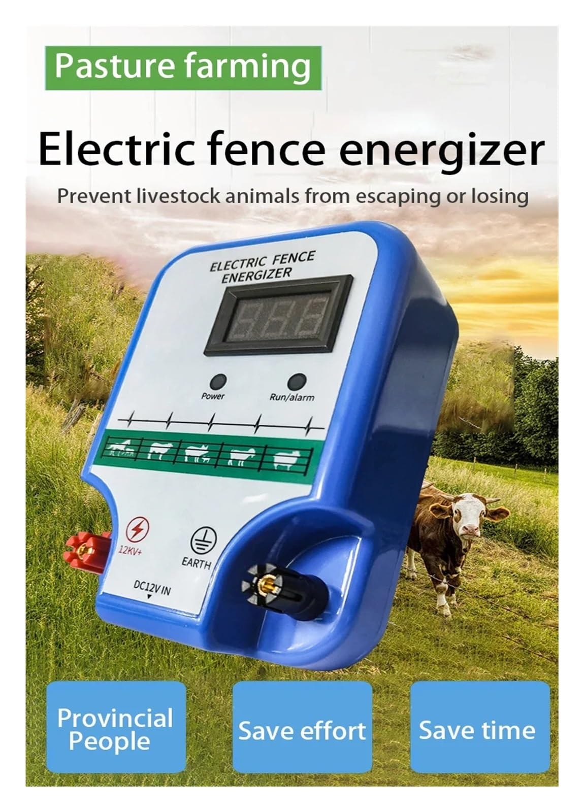 Pastor Electrico, Cerca eléctrica portátil 3-7J for s de cercas.