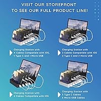 Vista 9 de Charging Station for Multiple Devices – 6-Port USB Charging Dock for Apple & Android – Fast Multi-Charger Organizer for Phones, Tablets & More