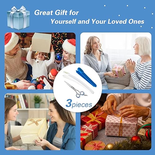 Miniatura 9 de Tijeras de corte de cabello, kit de corte de cabello para mujeres, herramientas de corte de cabello para el hogar, cortador de flequillo, capas y