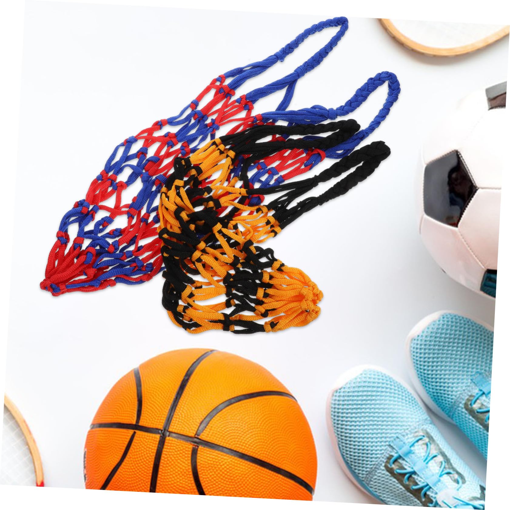 HANABASS Tragbare Ballnetztasche Netztasche Einkaufstasche Organizer Fußballtaschen Basketball Mesh Netz Fußball Tragetaschen Trainingsball Aufbewahrungstasche Sportbedarf Fußball