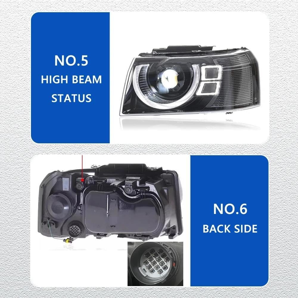 Fari Auto Per Land Rover Per Freelander 2 2007-2015 | Kit Fari Indicatori Di Direzione DRL Completamente Aggiornati A LED(BIANCO,Guidatore mancino)