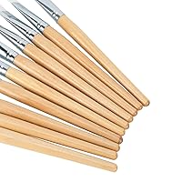 Vista 2 de 10 cepillos de máscara facial, aplicador de lodo de pelo suave, herramienta de cuidado de la piel DIY con mango de madera