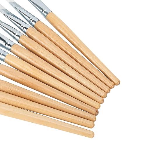 Miniatura 2 de 10 cepillos de máscara facial, aplicador de lodo de pelo suave, herramienta de cuidado de la piel DIY con mango de madera