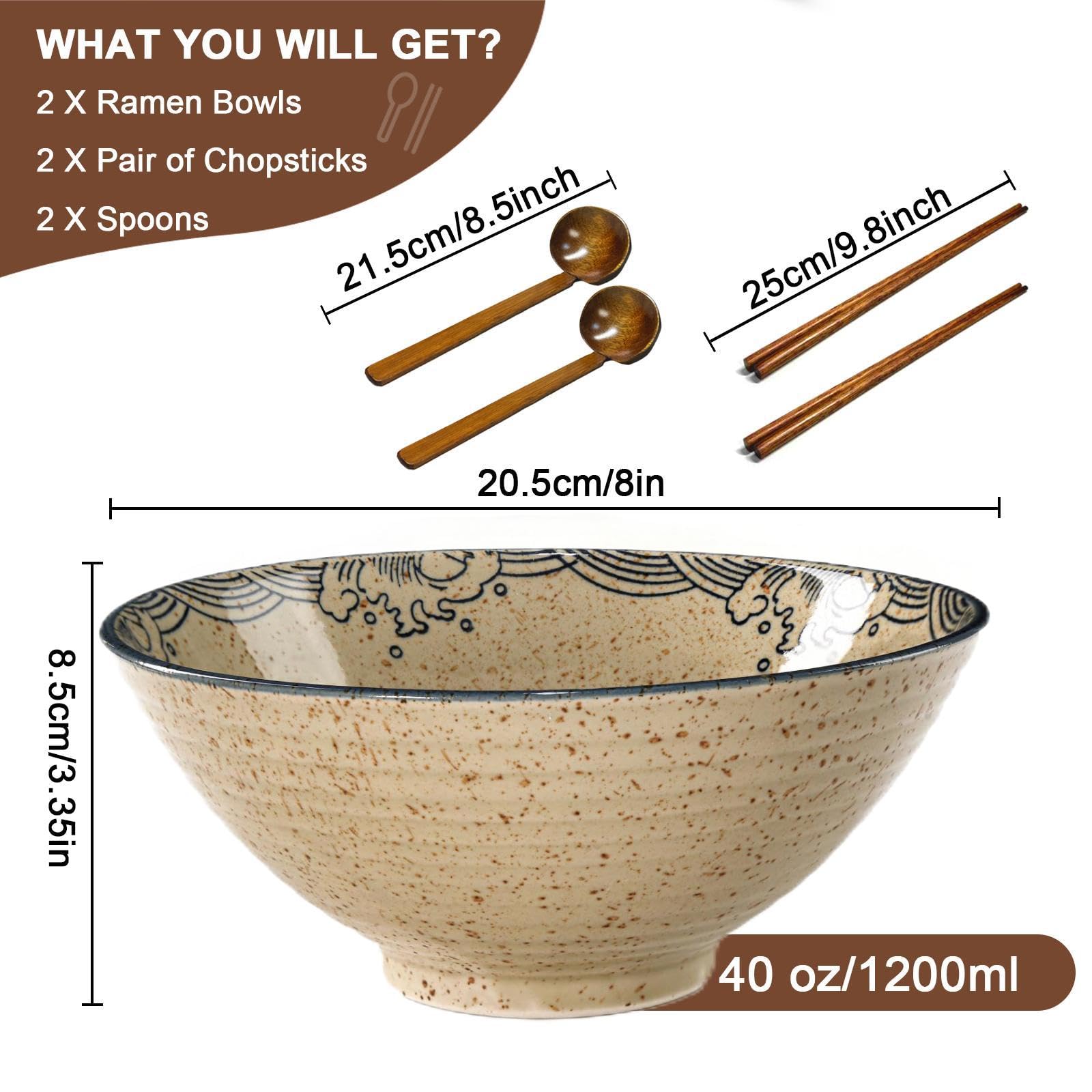 mehrido Ceramic Ramen Bowl Set - Image 2