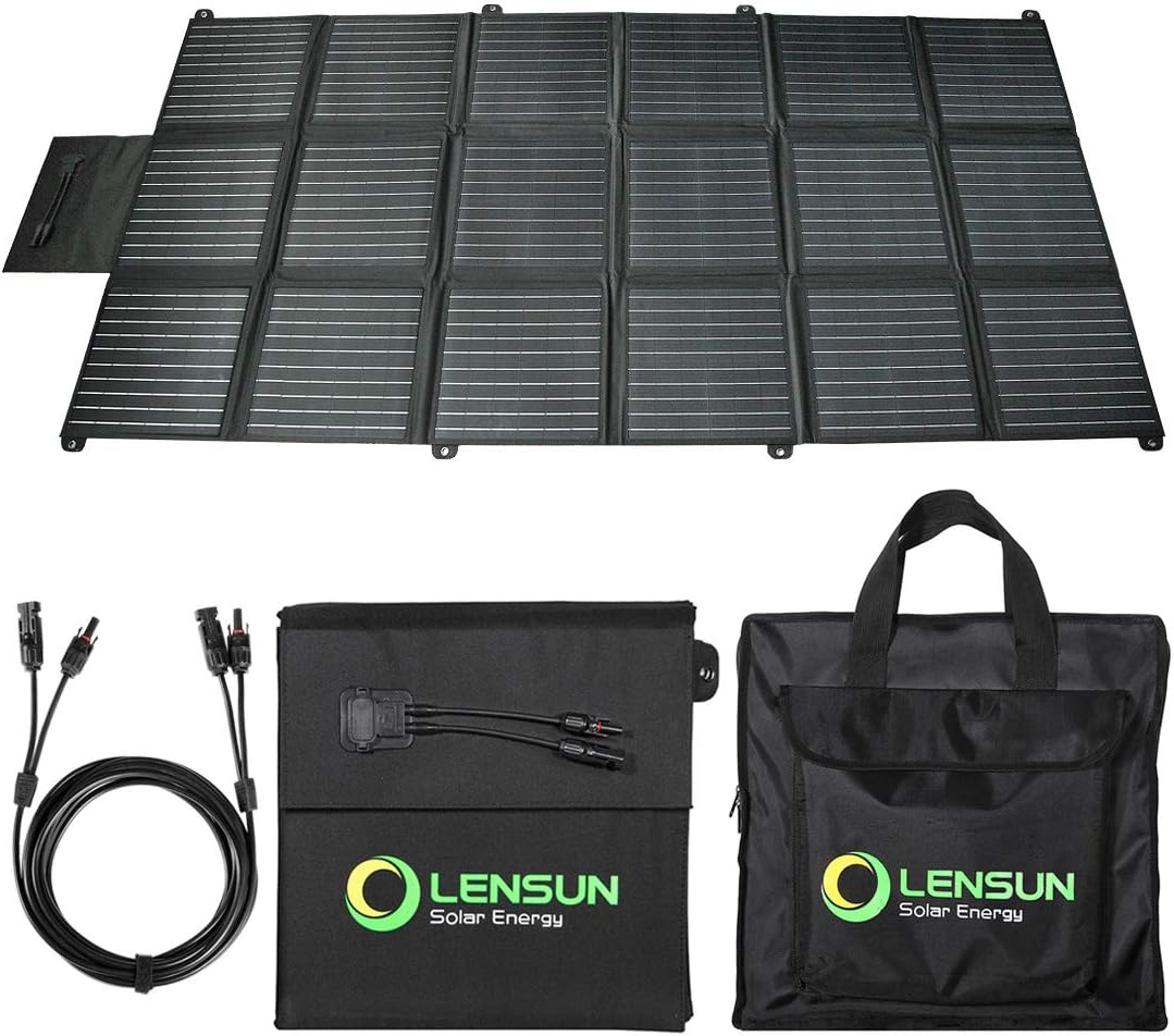Lensun 360W 12V Portable Solar Blanket Panel Perfect for RV, Camping, Boat