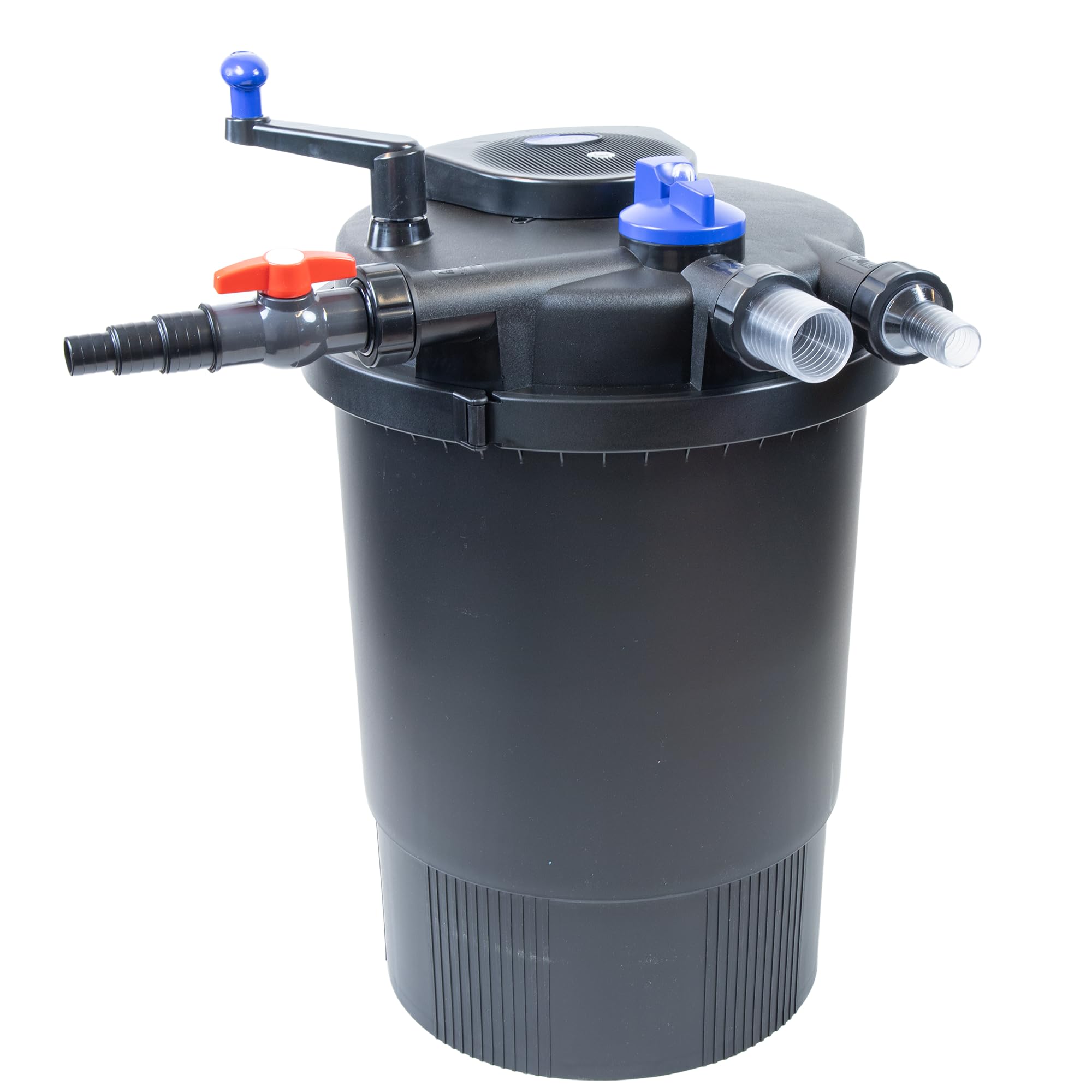 Pondlife CPF-30000 Druckteichfilter UVC 55 Watt, für Teiche bis 60000 Liter, Teichfilter mit Rückspülfunktion, 12000 L/h Fördermenge