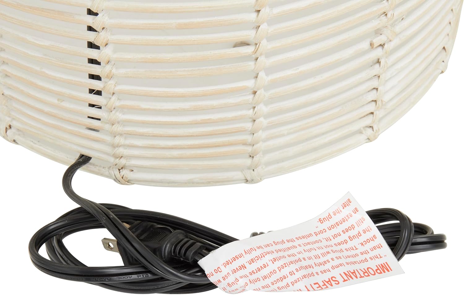 Deco 79 Rattan Handmade Room Table Lamp Woven Accent Lamp with Drum Shade, Lamp 15" x 15" x 25", Beige