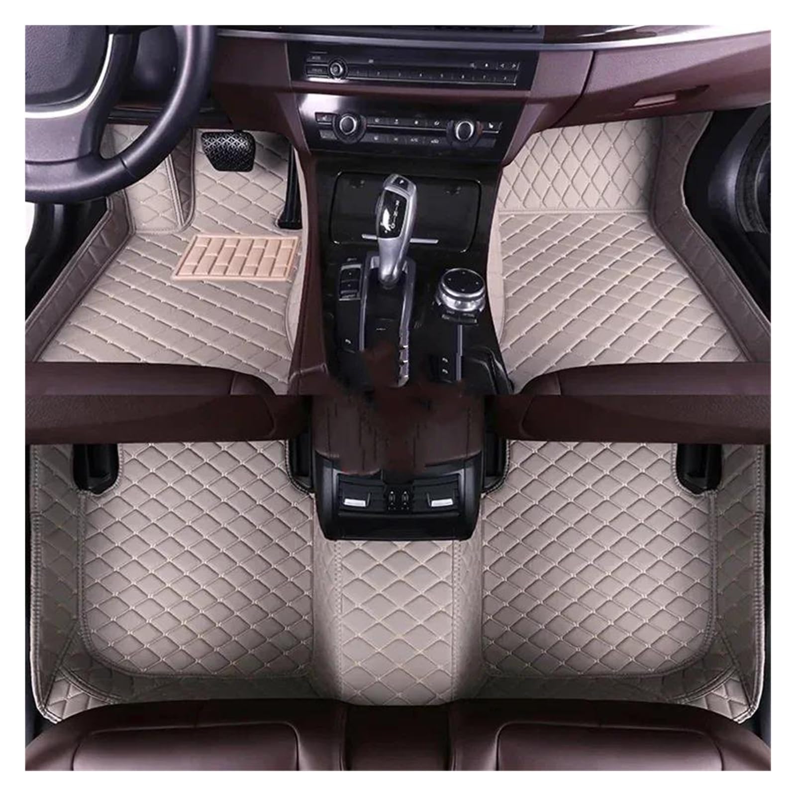 Tapis de sol de voiture 3D pour Hyundai ix35 2010-2023 en cuir gris antidérapant