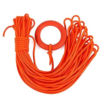 Homgee Outdoor Water Lifesaving Rope Professional Throwing Rope Rescue Lifeguard Rescue Lifeline with Hand Ring for Swimming Boating Fishing