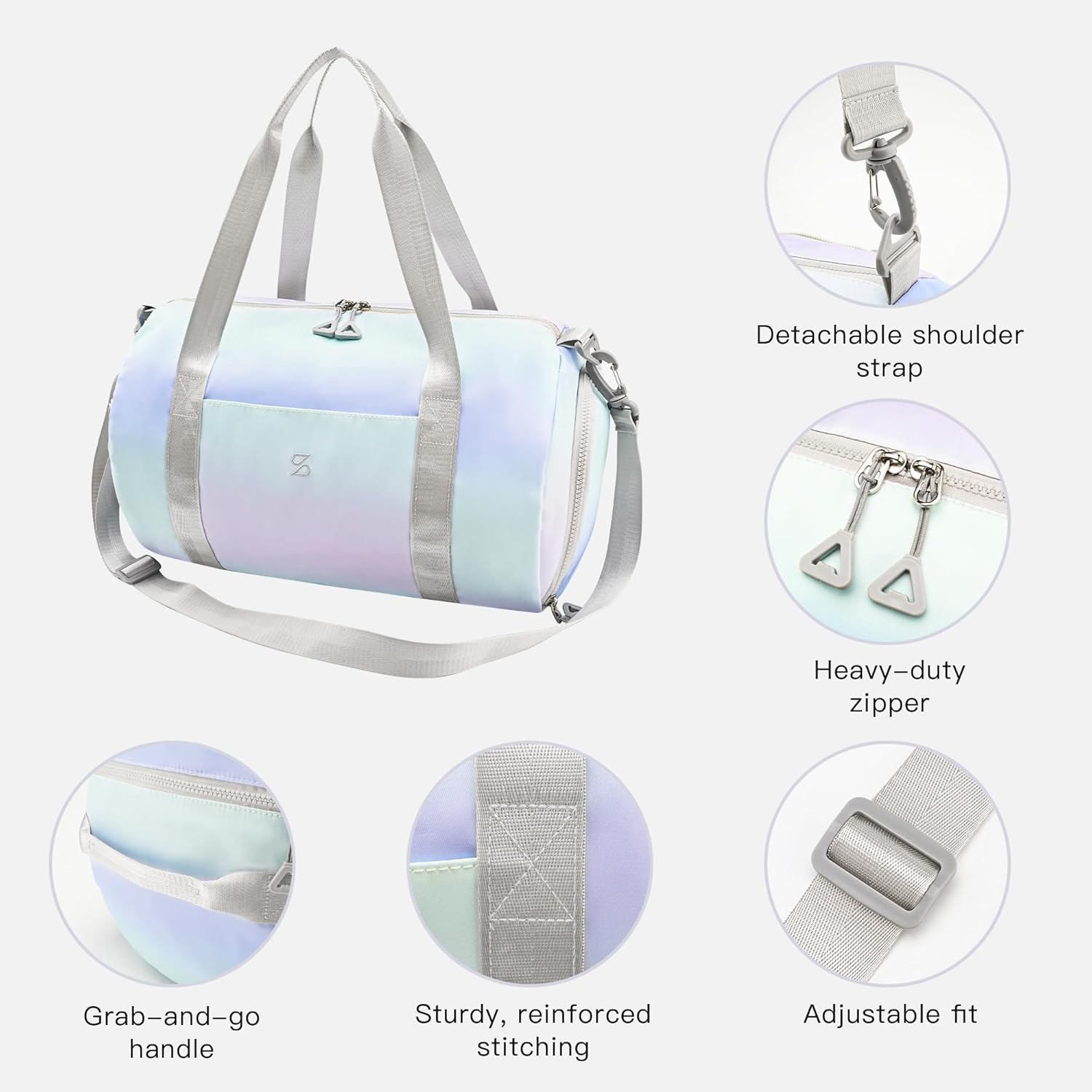 STELLE Dance Bag for Girls Ballet Bag Gifts for Girls Waterproof Sports Gymnastics Bag with Shoe Compartment Cheer Duffle Bag(LM1,F) - Image 5