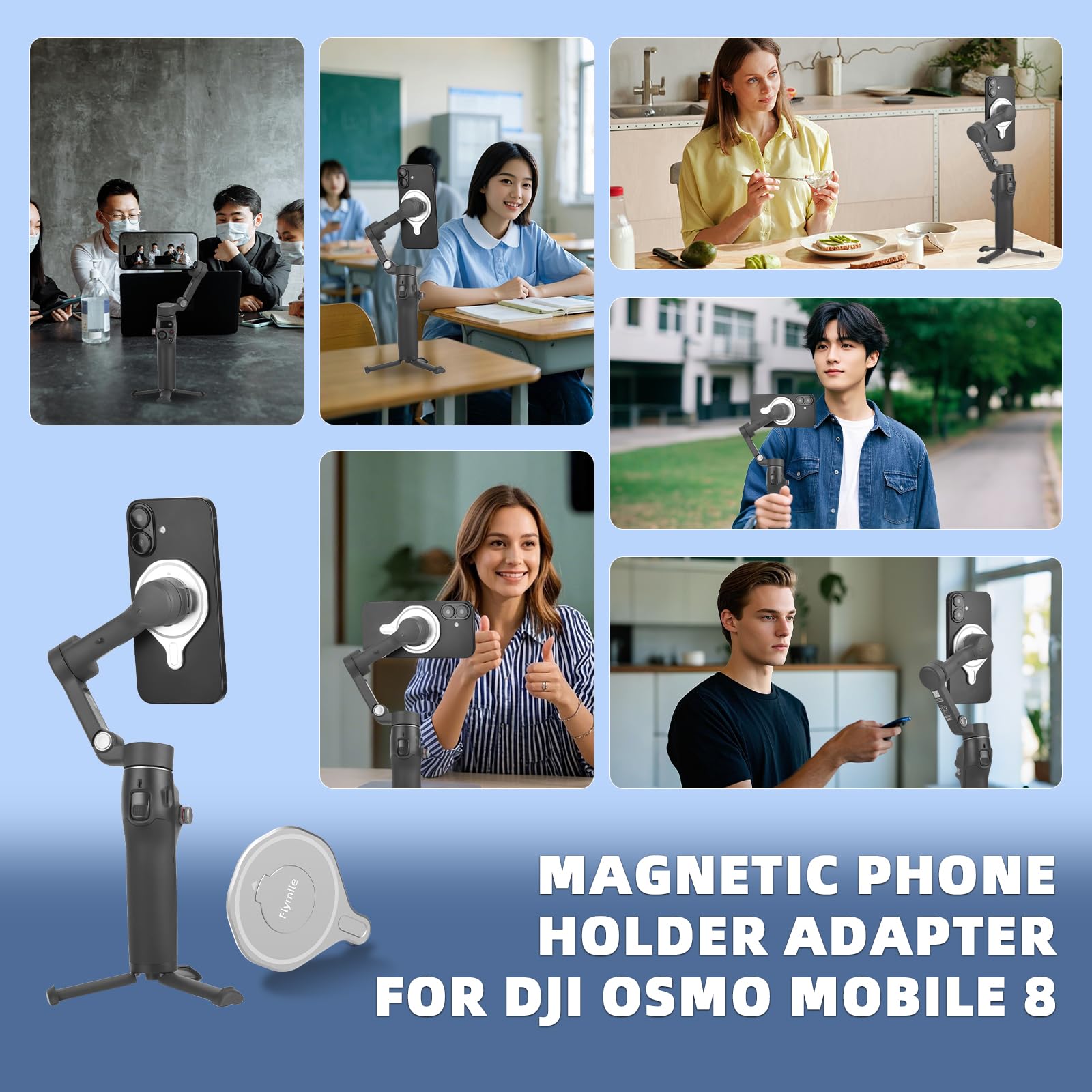 Amazon.com: Flymile Magnetic Phone Holder Adapter for DJI Osmo